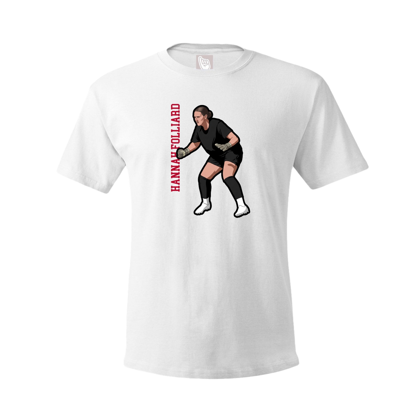 Youth Tee — Name Vertical in White