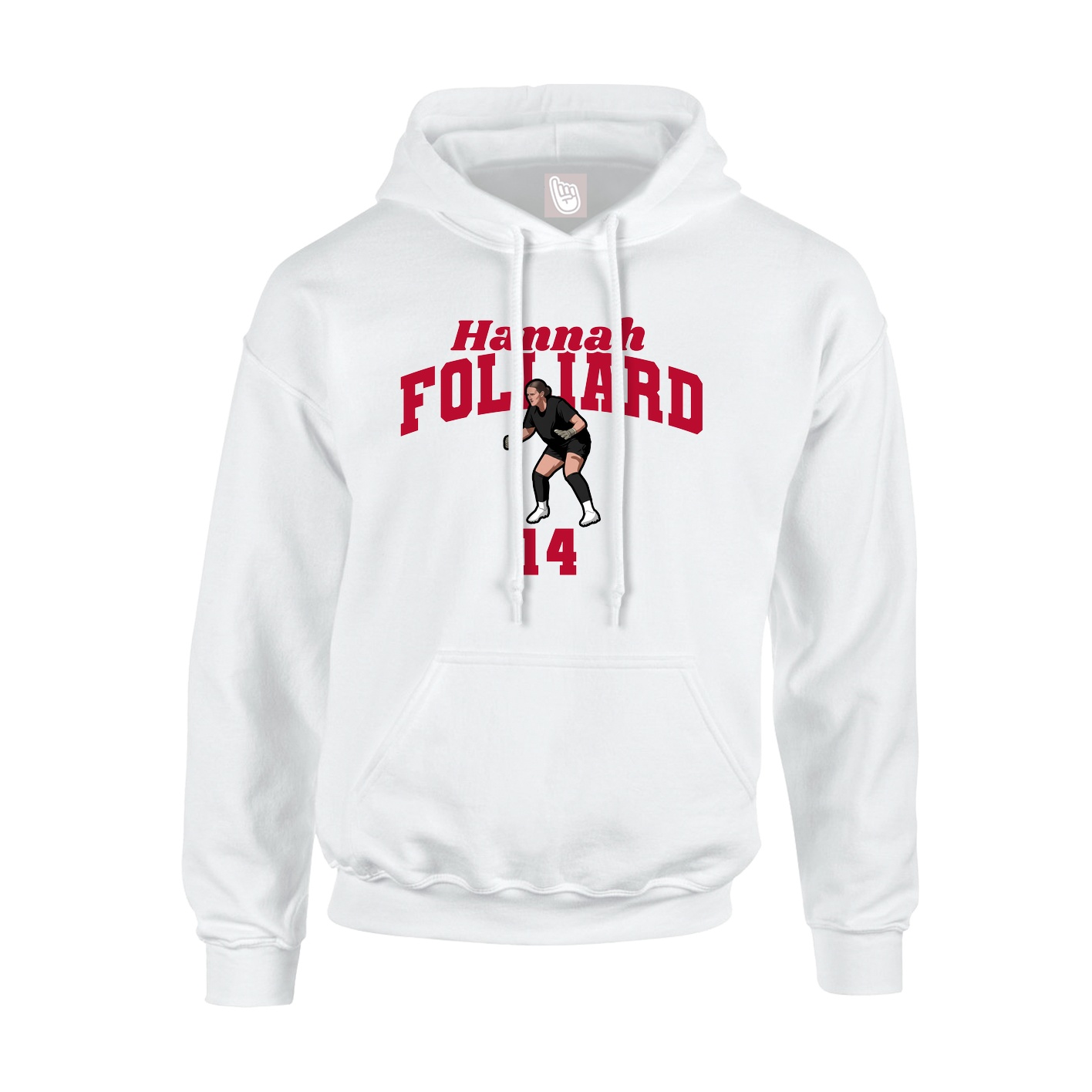 Youth Hoodie — Signature Arch in White