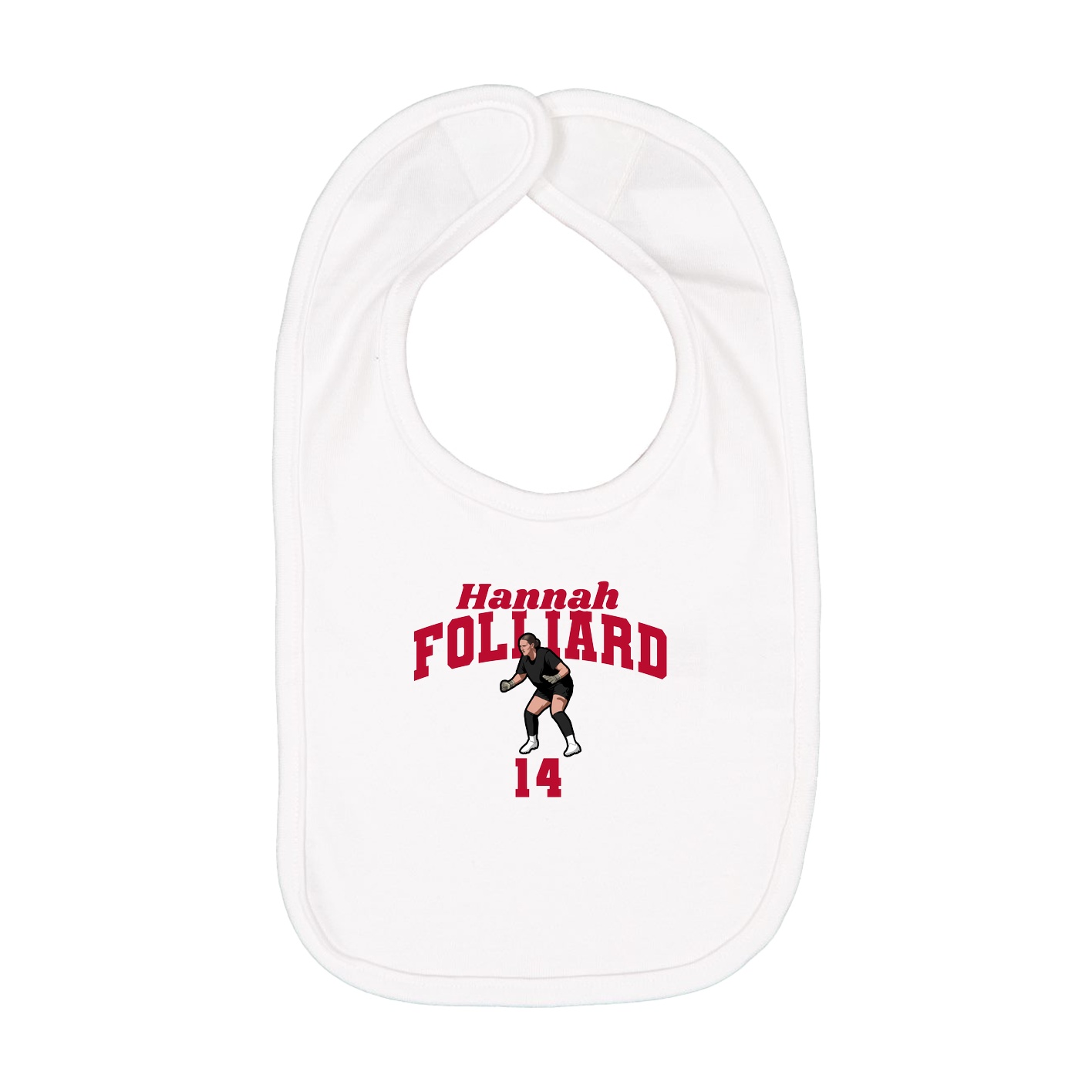 Infant Bib — Signature Arch in White