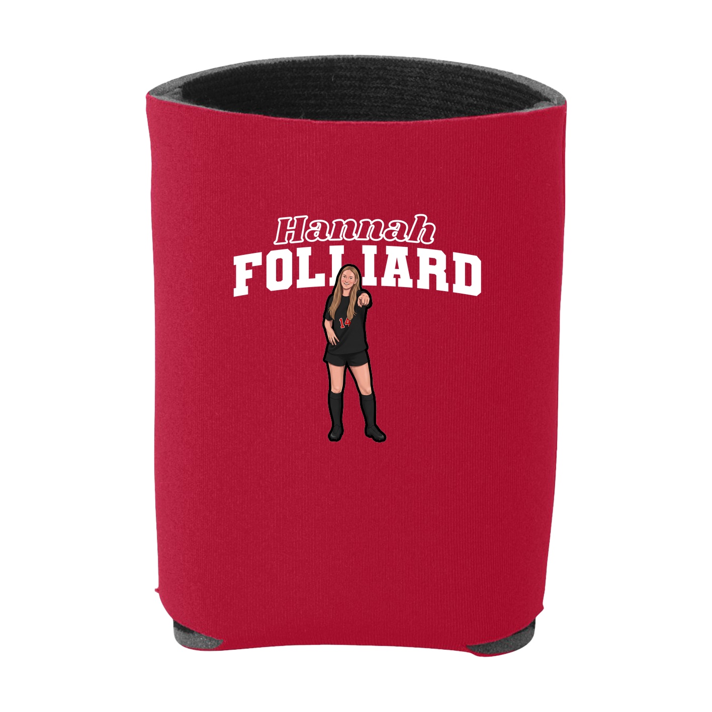 Can Holder — Name Arch in Red