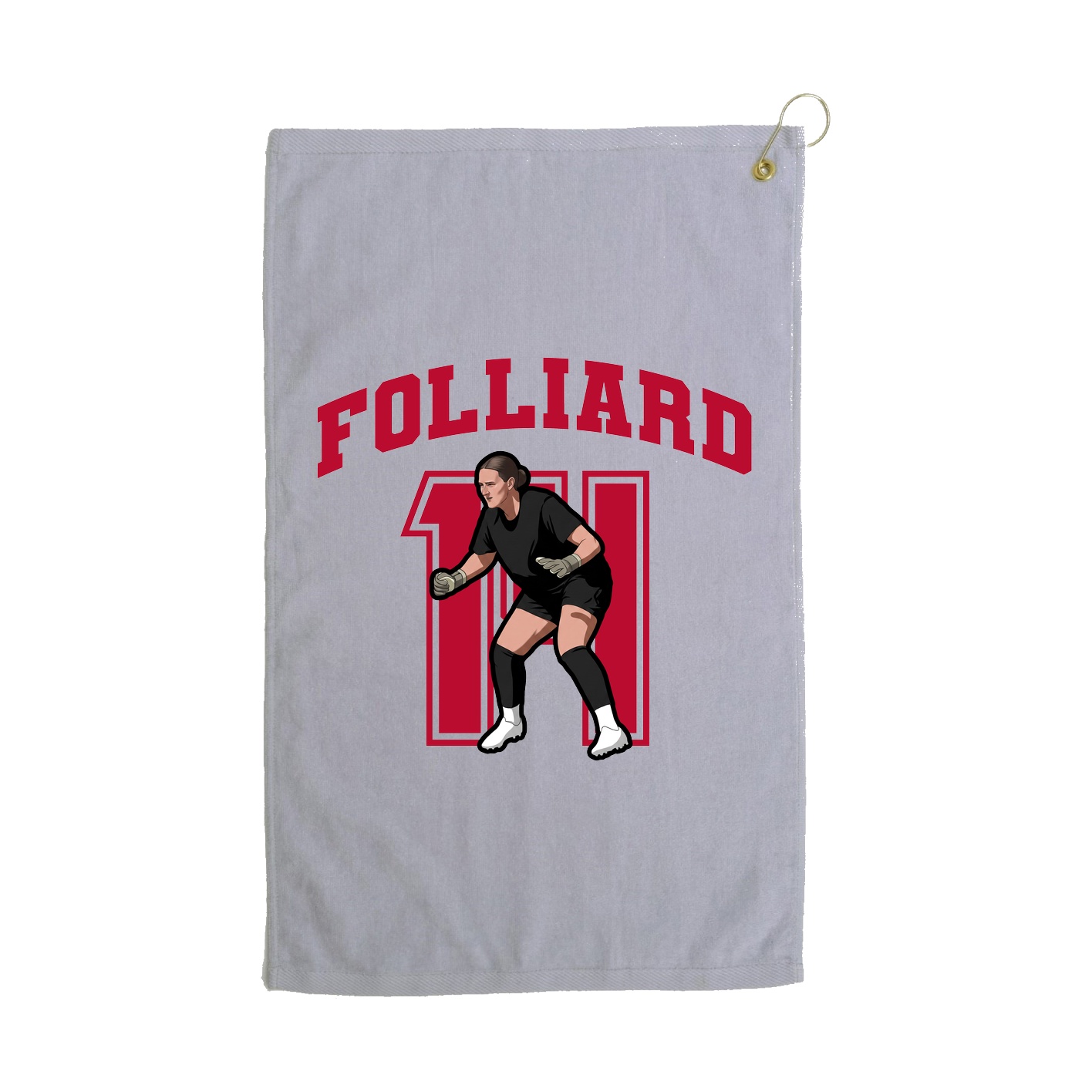Golf Towel — Number in Grey