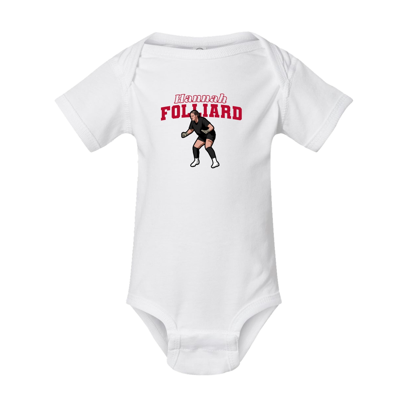 Baby Onesie — Name Arch in White
