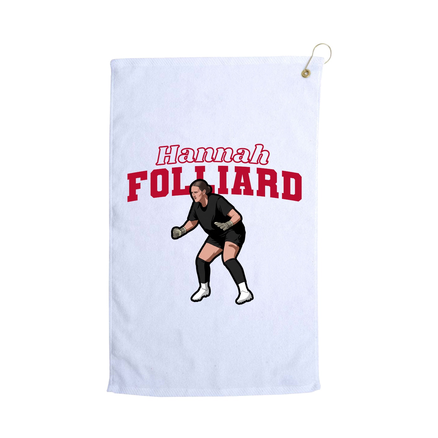 Golf Towel — Name Arch in White