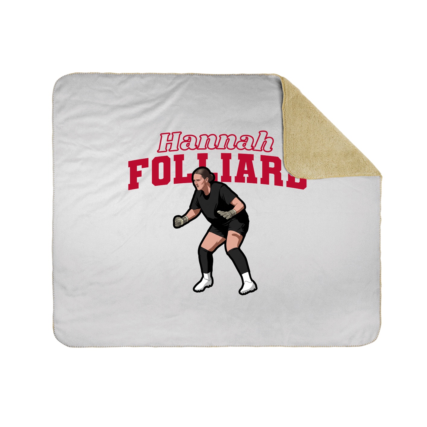 Throw Blanket — Name Arch in White