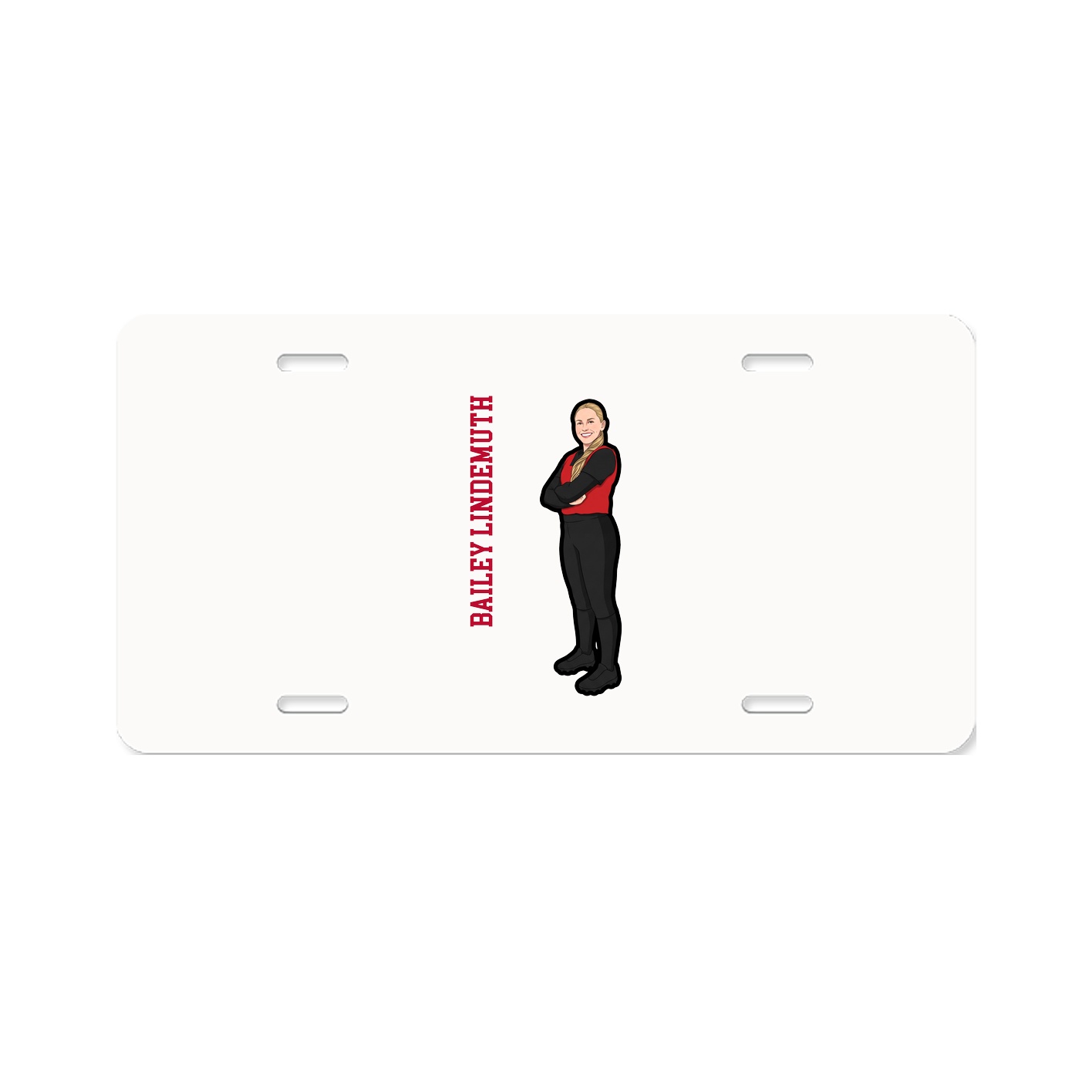 License Plate — Name Vertical in Classic