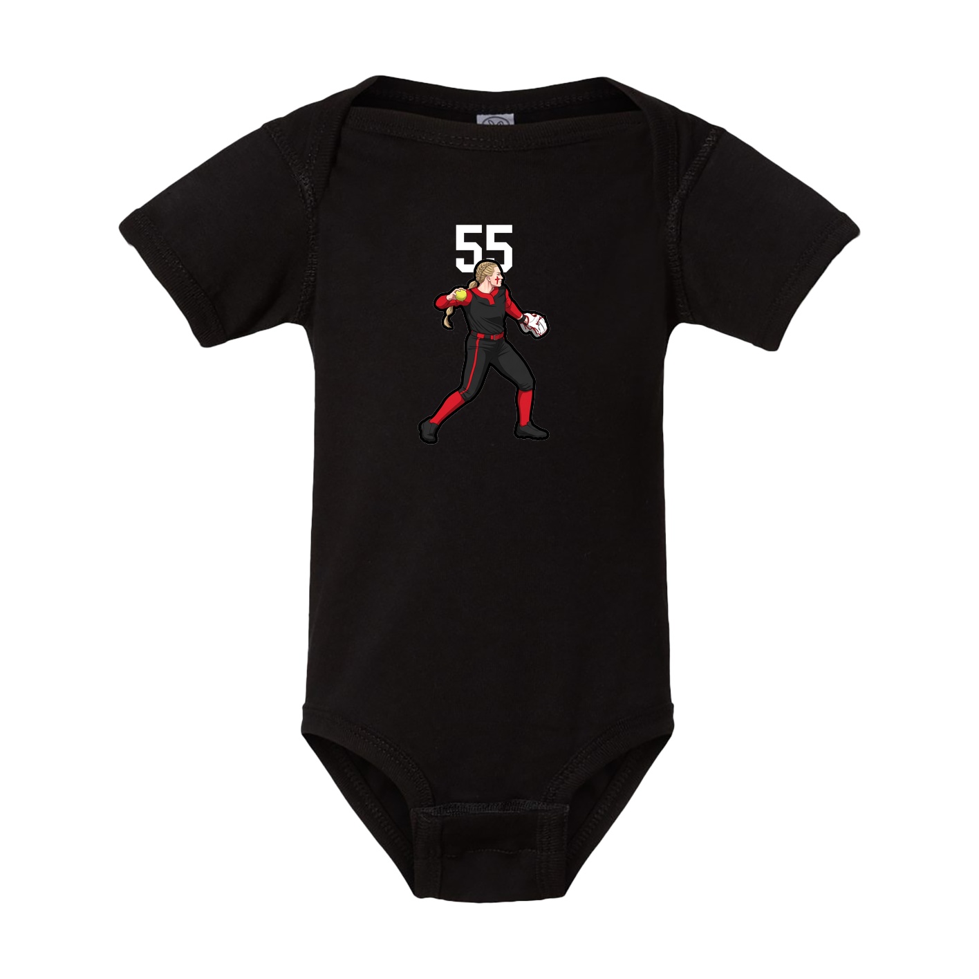 Baby Onesie — Number Top in Black