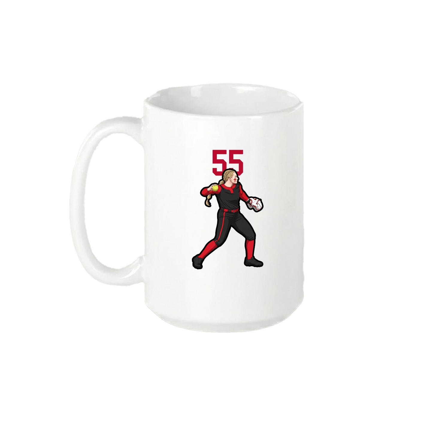 15oz Coffee Mug — Number Top in White