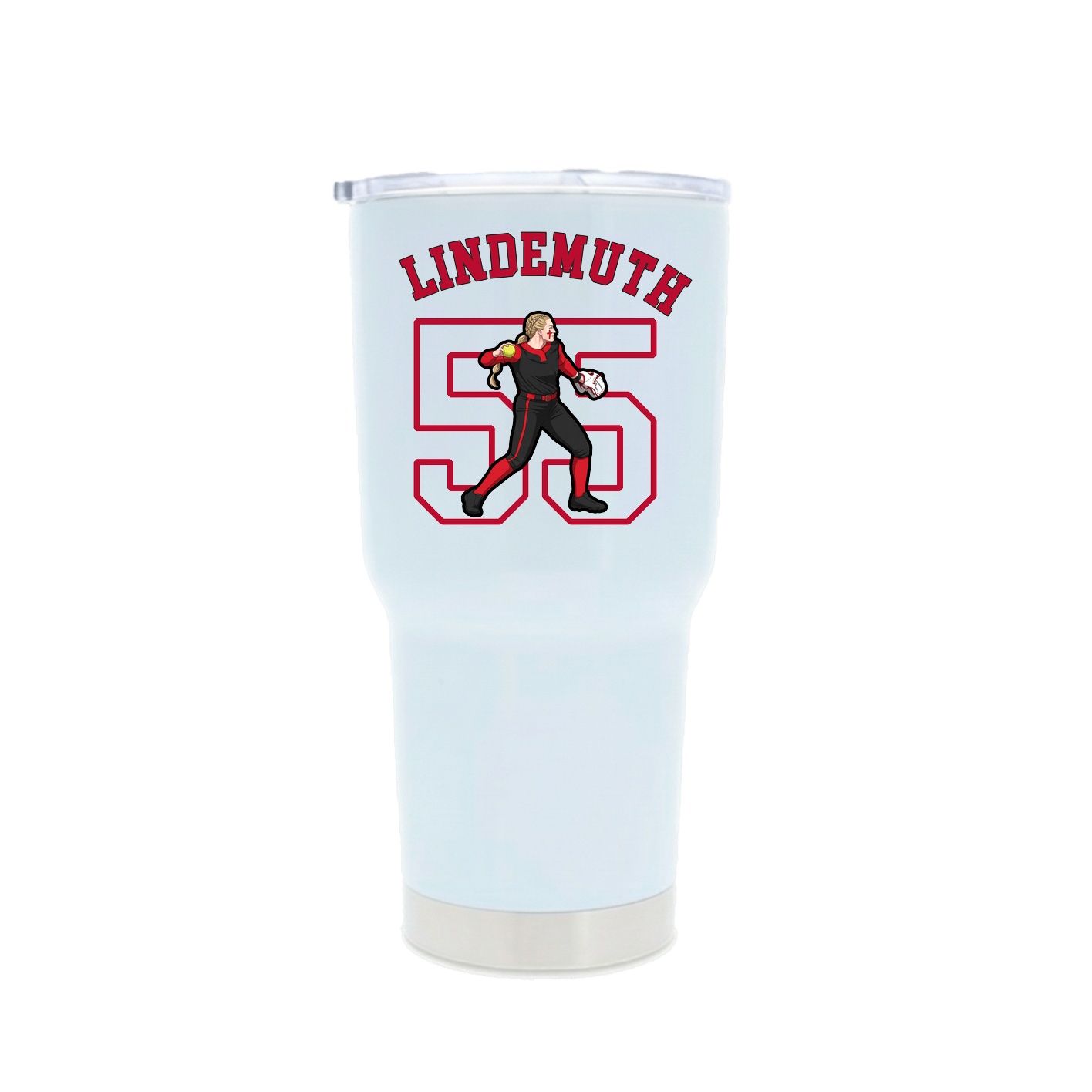 30oz Stainless Steel Tumbler — Shirsey Arch in White