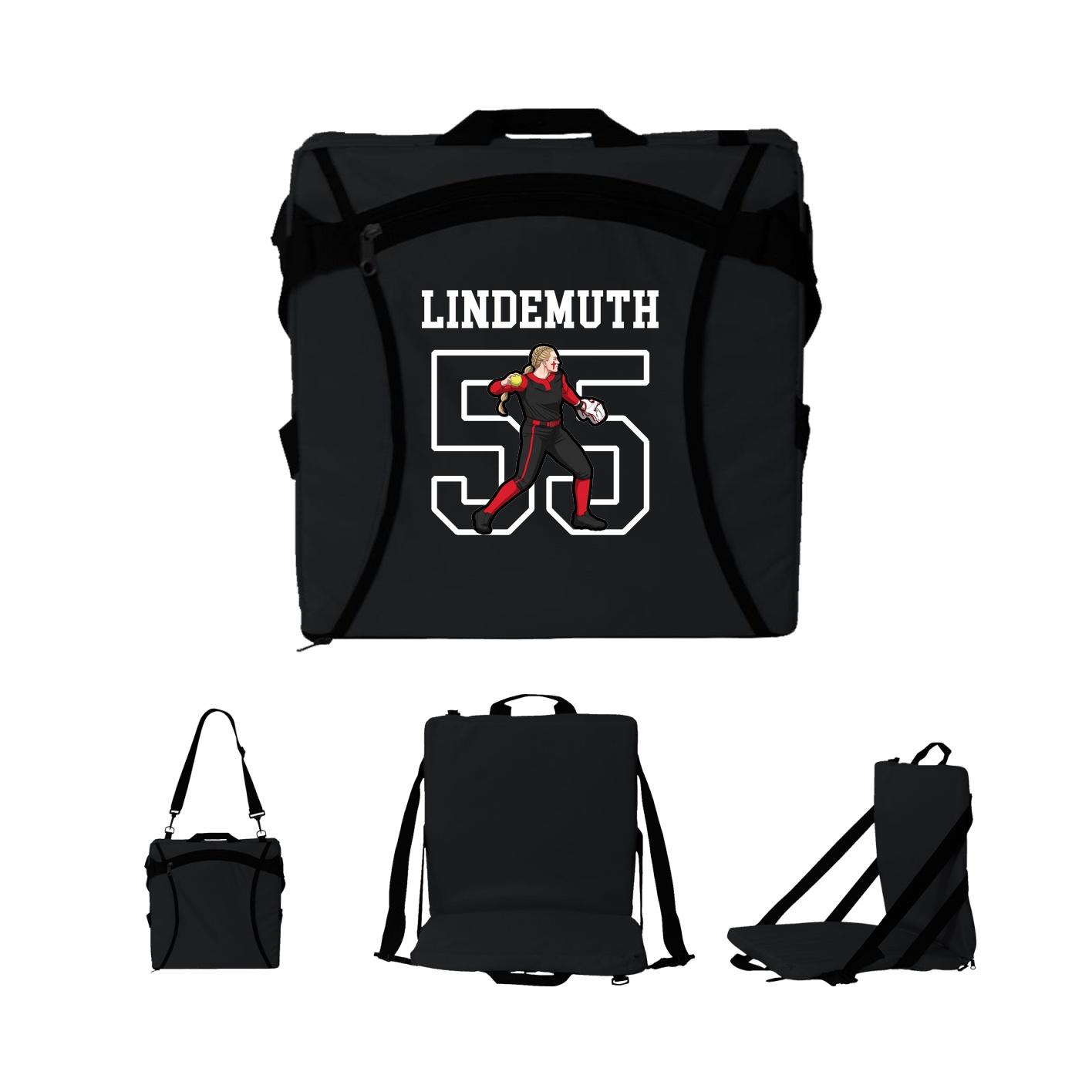 Folding Stadium Seat — Shirsey in Black