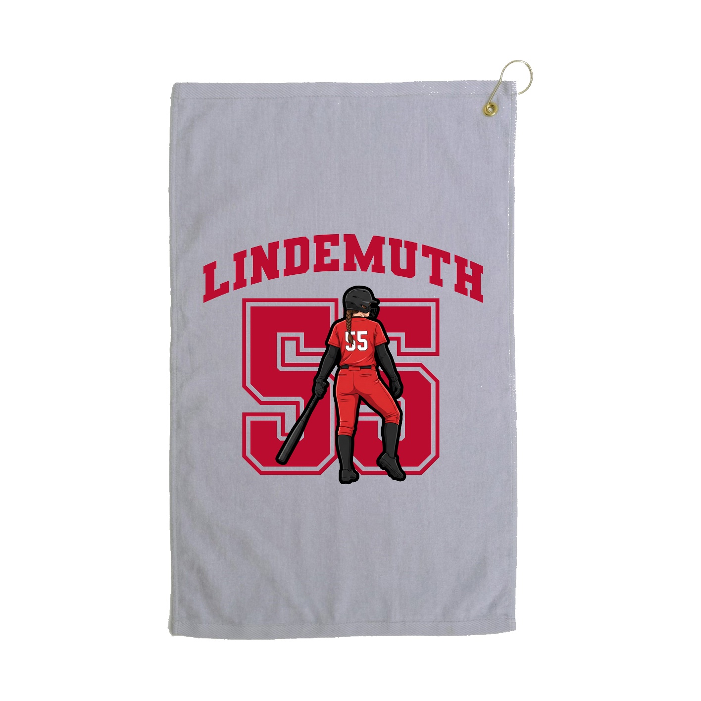 Golf Towel — Number in Grey