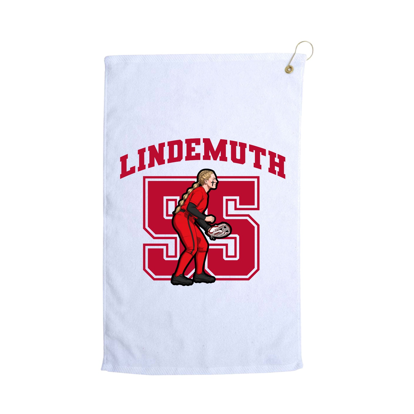 Golf Towel — Number in White