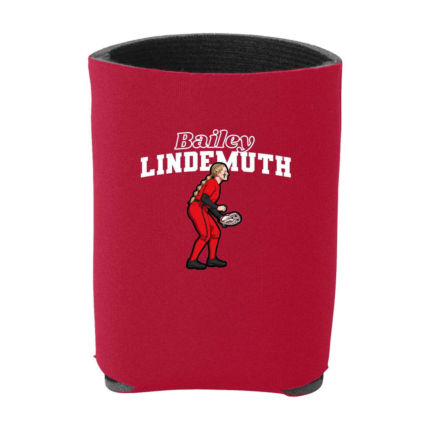 Can Holder — Name Arch in Red