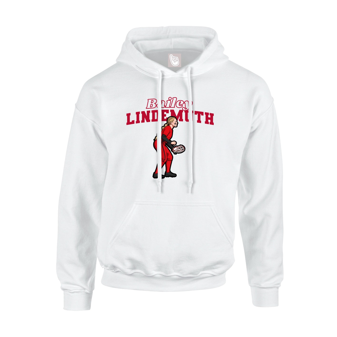 Hoodie — Name Arch in White