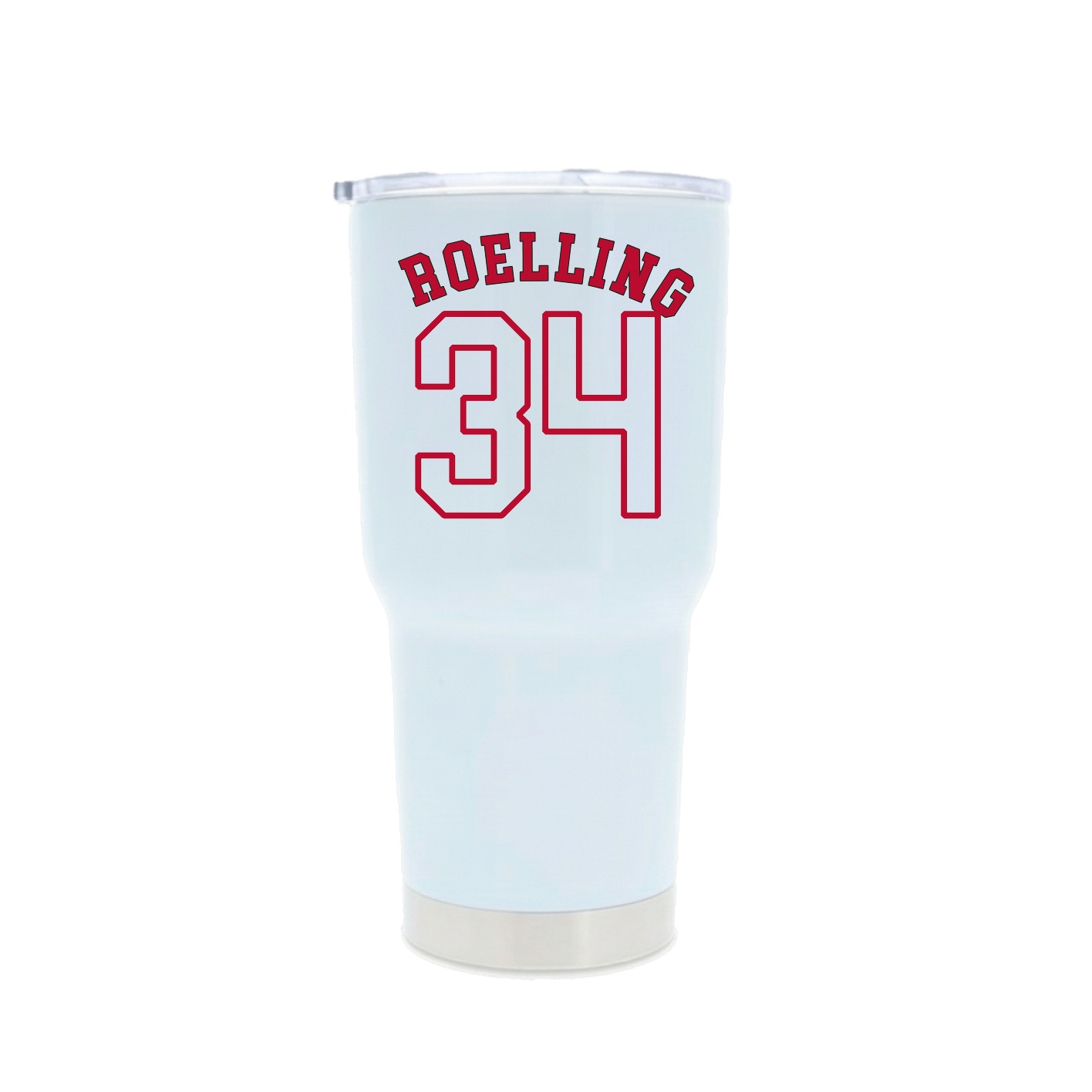 30oz Stainless Steel Tumbler — Shirsey Arch in White
