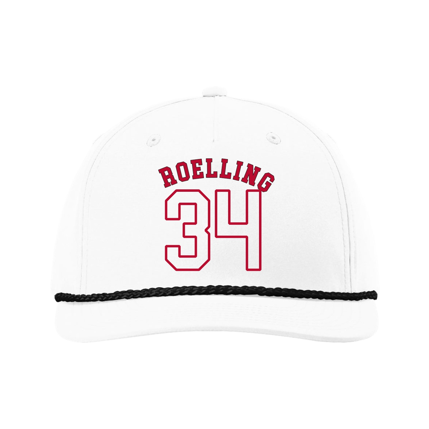 Five-Panel Classic Rope Cap — Shirsey Arch in White
