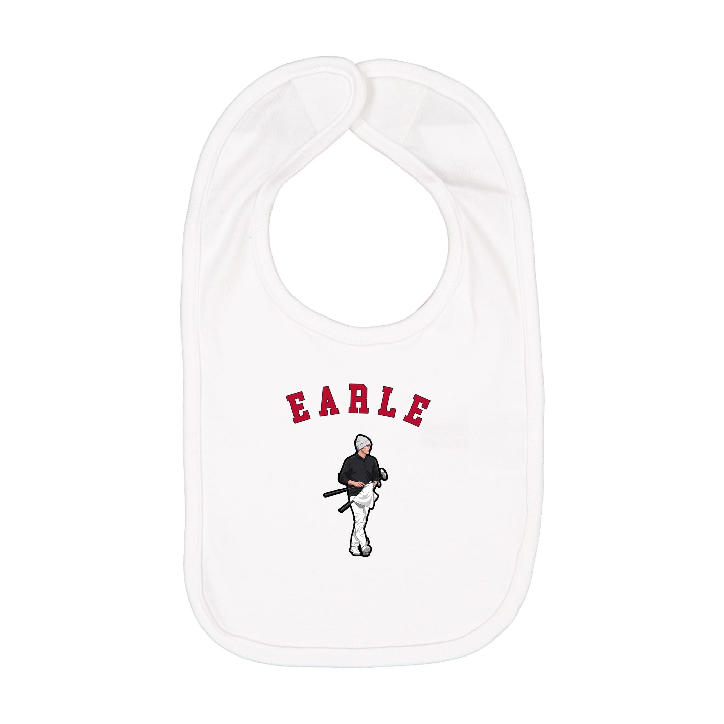 Infant Bib — Shirsey Arch in White