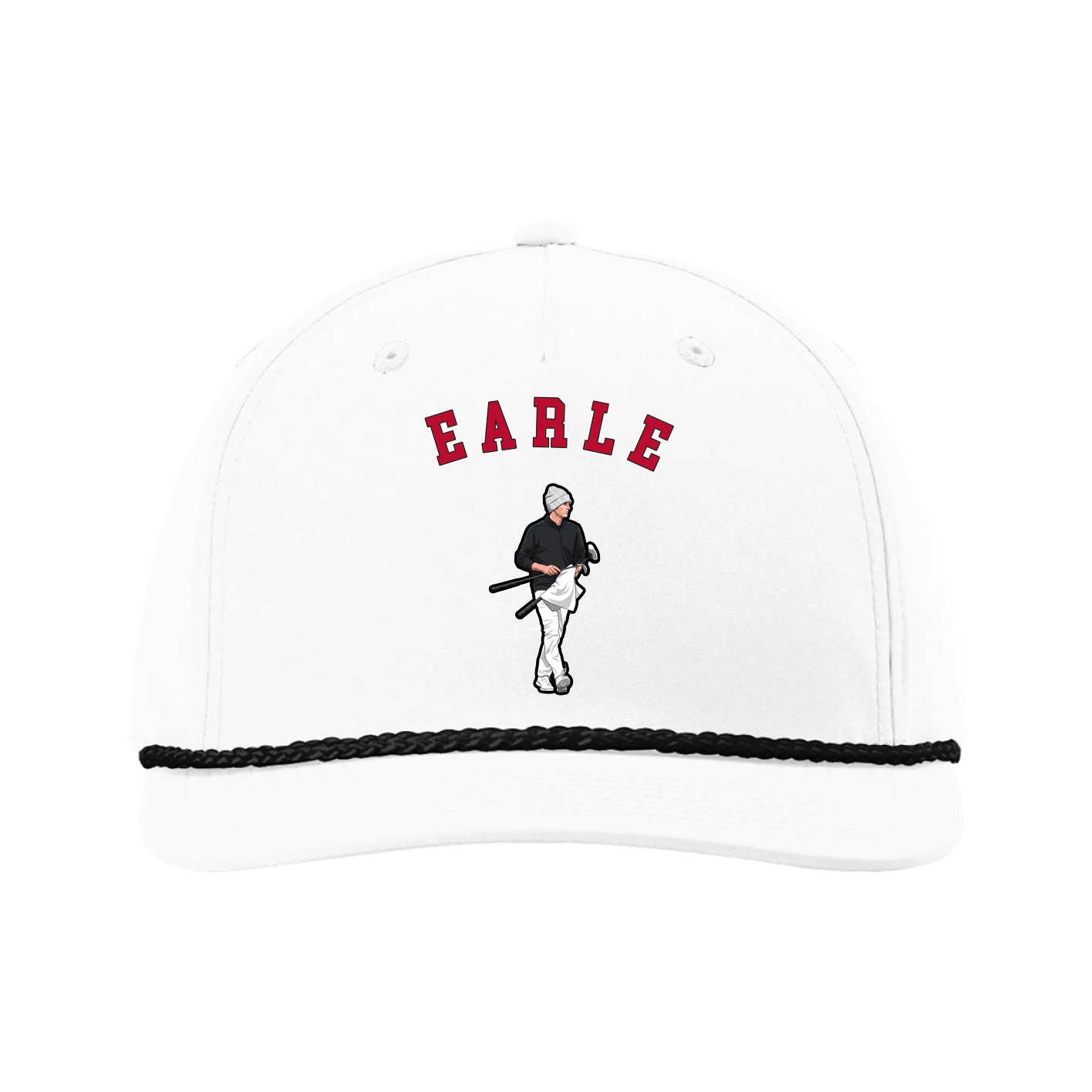 Five-Panel Classic Rope Cap — Shirsey Arch in White