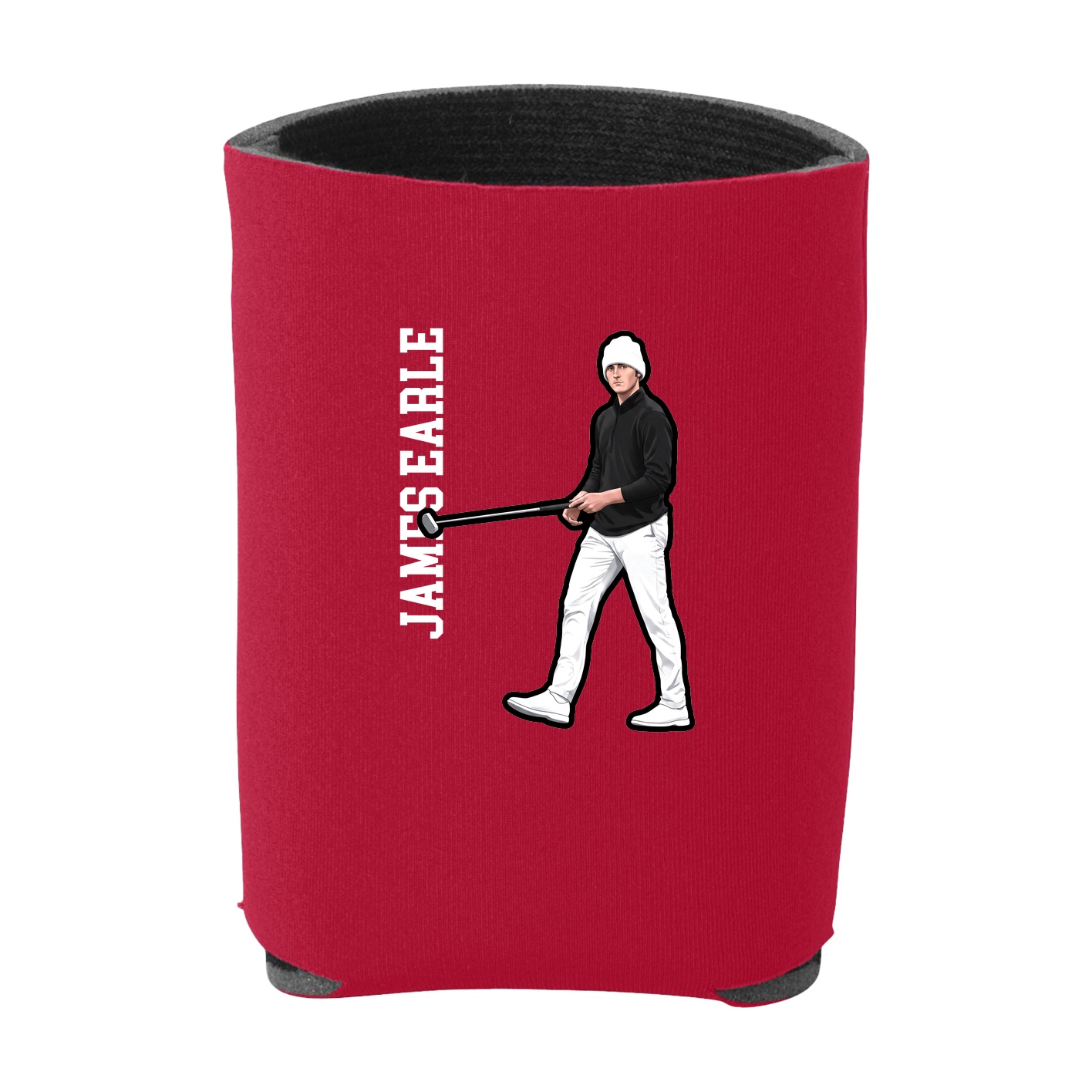 Can Holder — Name Vertical in Red