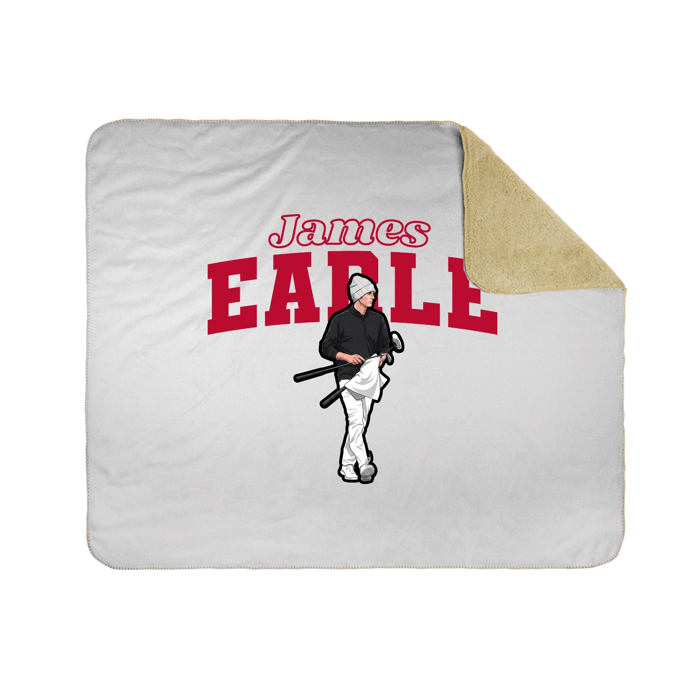 Throw Blanket — Name Arch in White