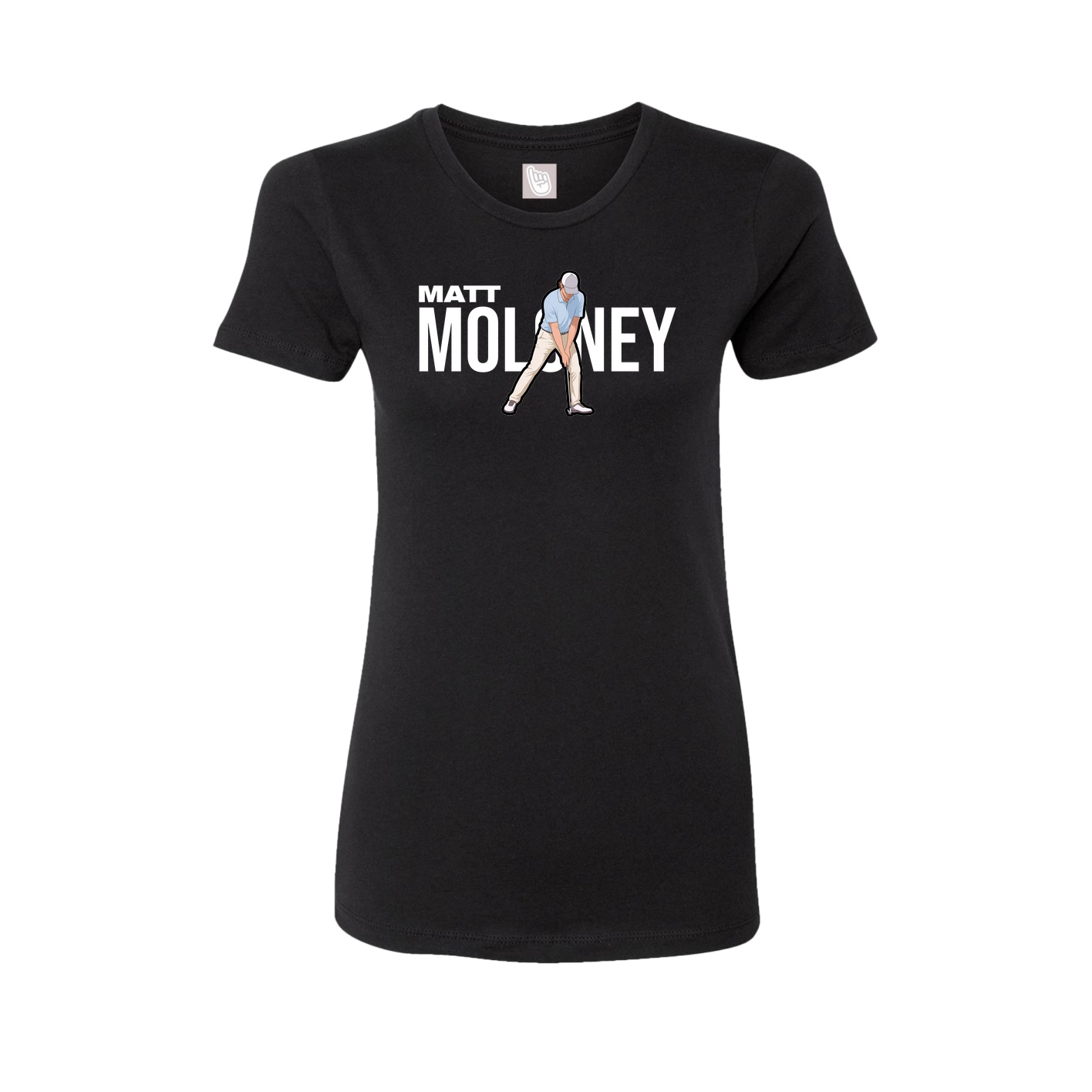 Fitted Women's Tee — Player Name in Black