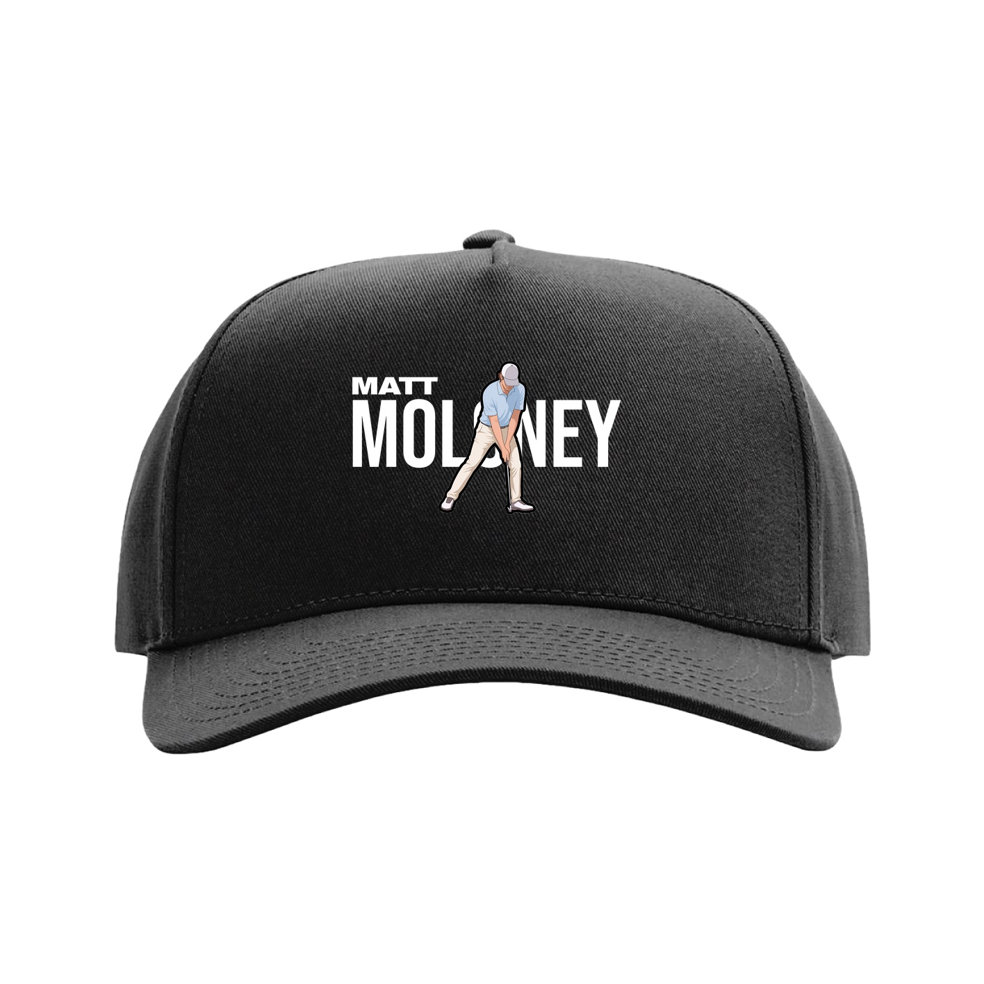 Full Fabric Five-Panel Champ Cap — Player Name in Black