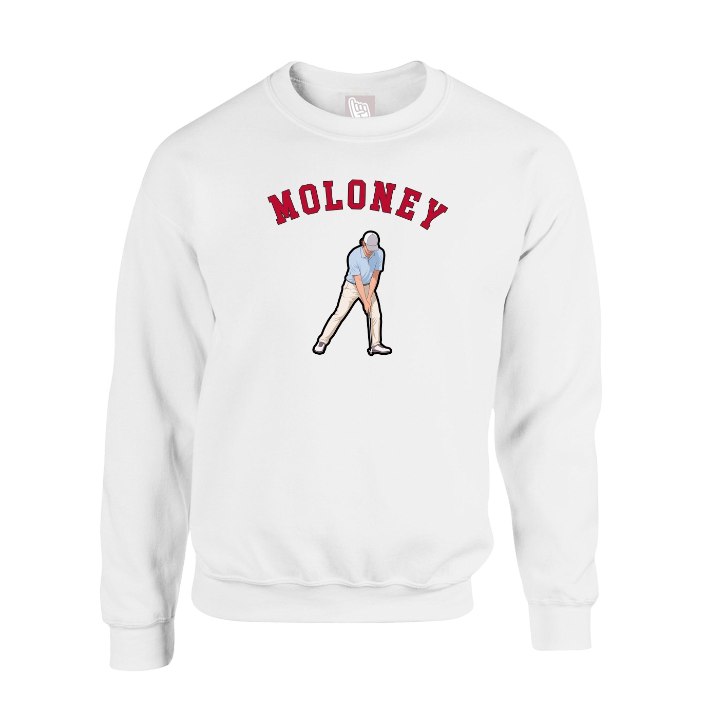 Fleece Crew — Shirsey Arch in White