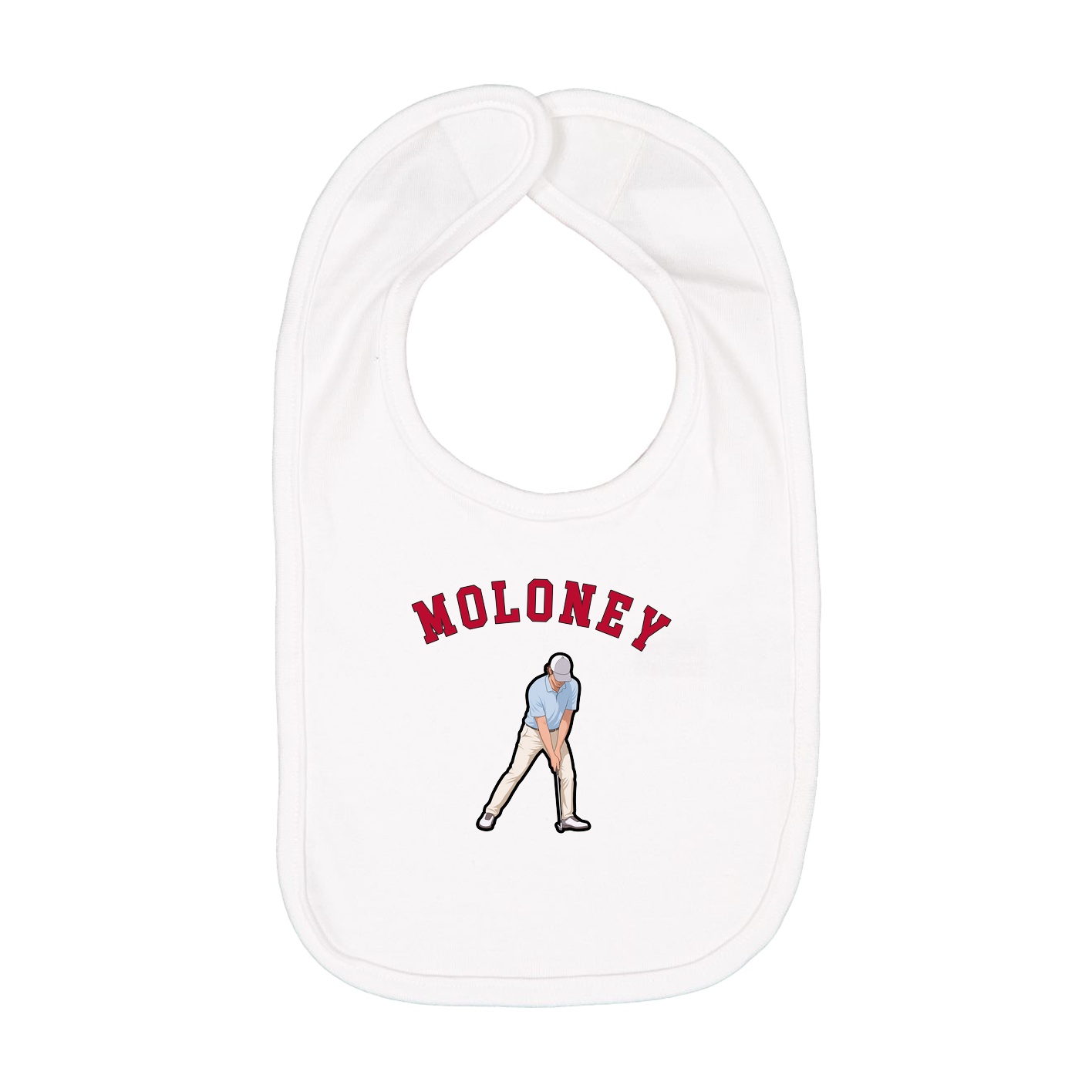 Infant Bib — Shirsey Arch in White