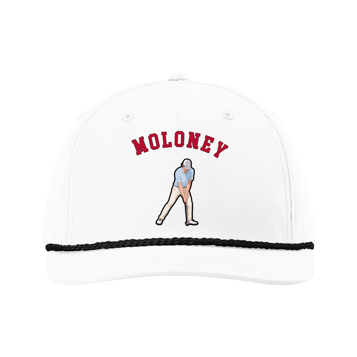 Five-Panel Classic Rope Cap — Shirsey Arch in White