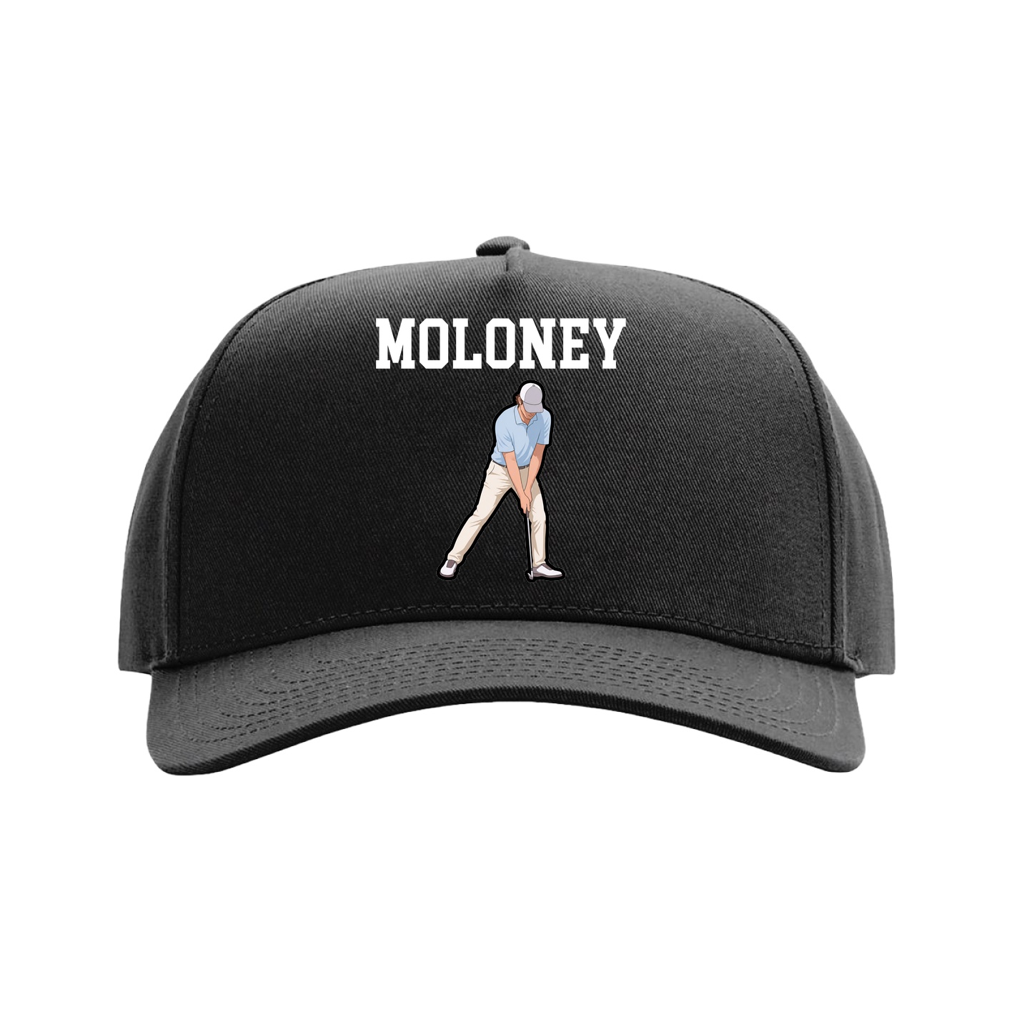 Full Fabric Five-Panel Champ Cap — Shirsey in Black