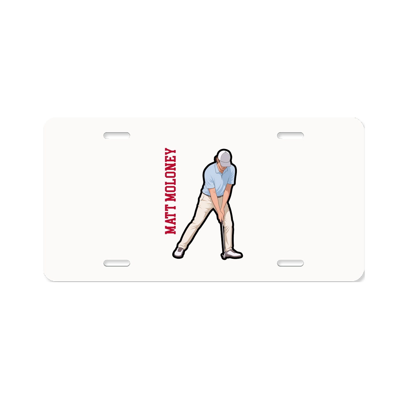 License Plate — Name Vertical in Classic
