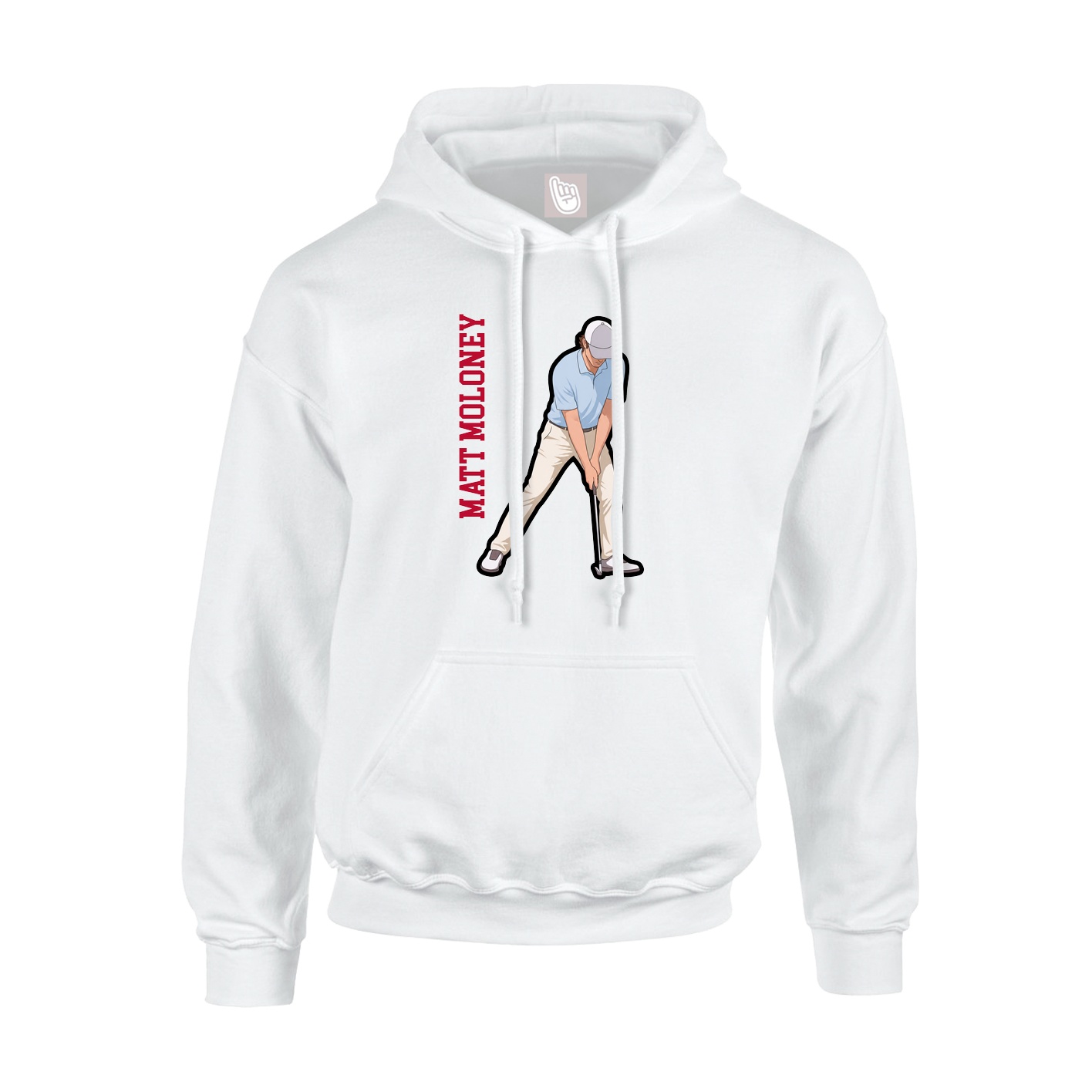 Youth Hoodie — Name Vertical in White