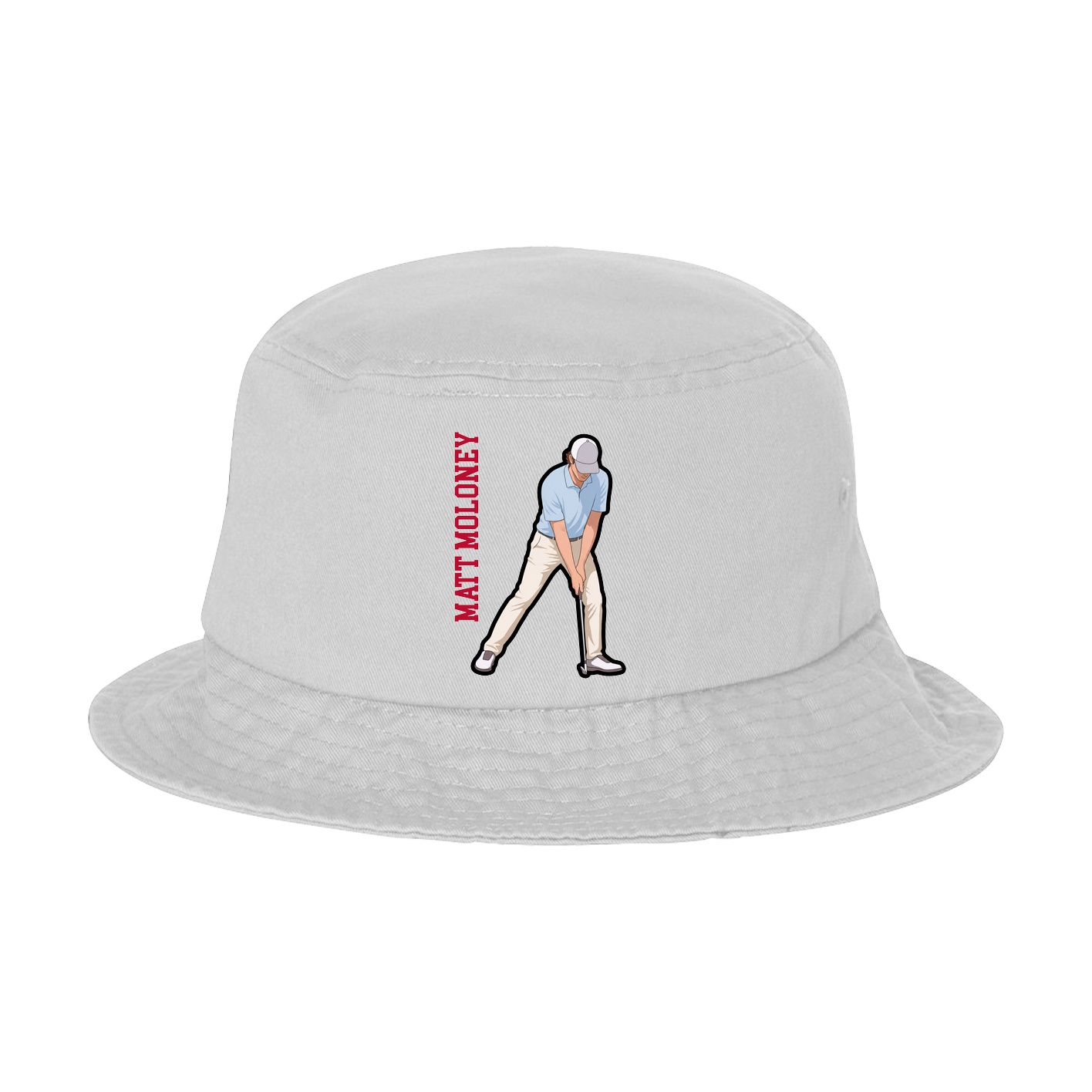 Bucket Cap — Name Vertical in White