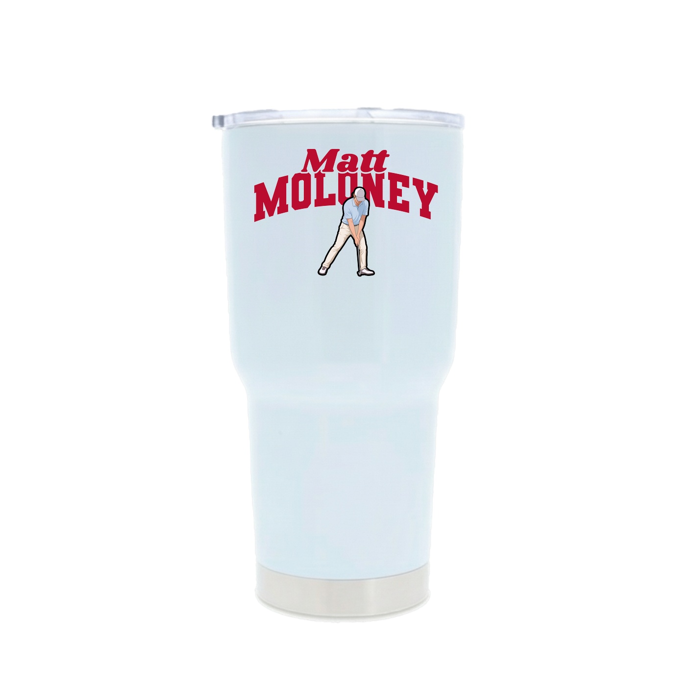 30oz Stainless Steel Tumbler — Signature Arch in White