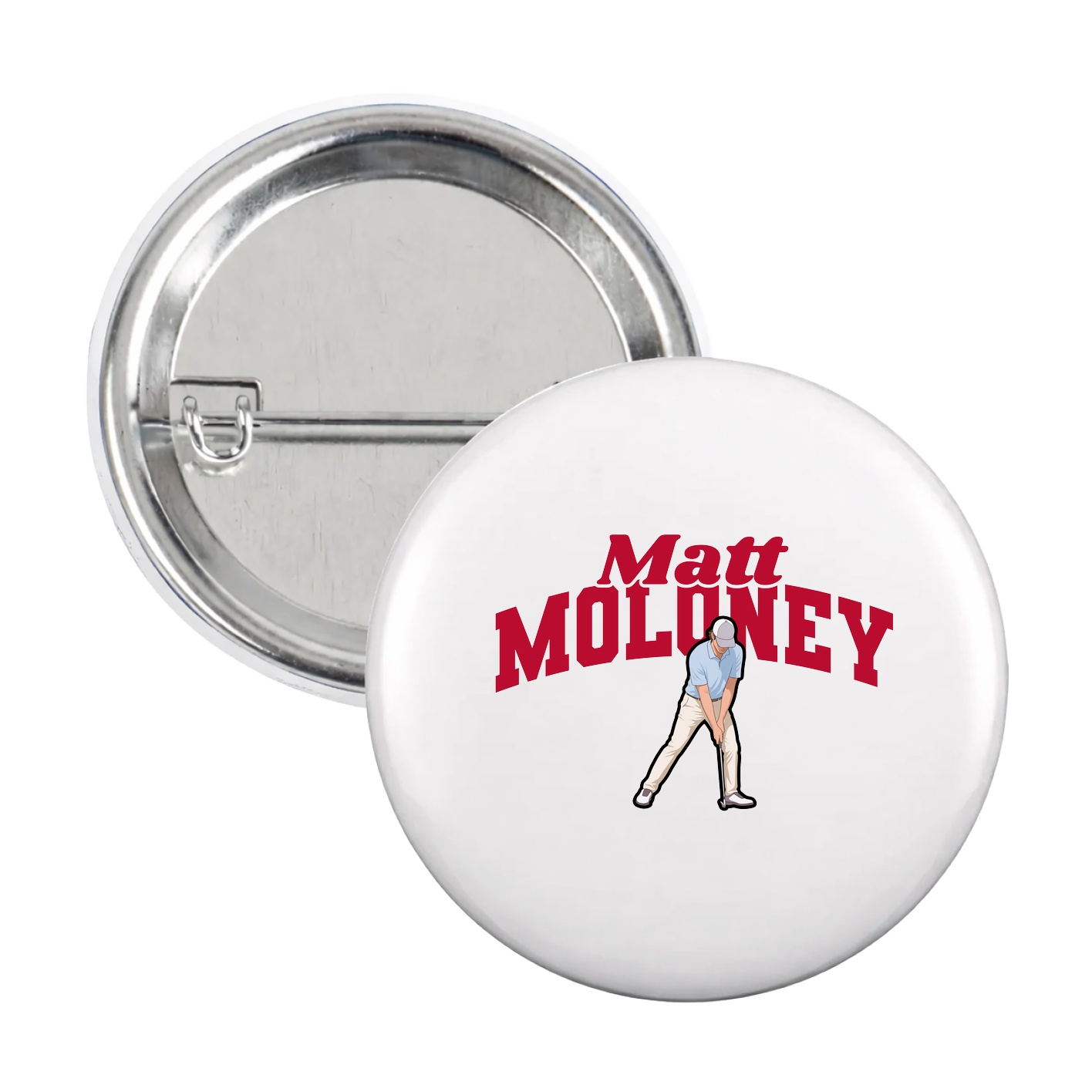 Game Day Button — Signature Arch in White