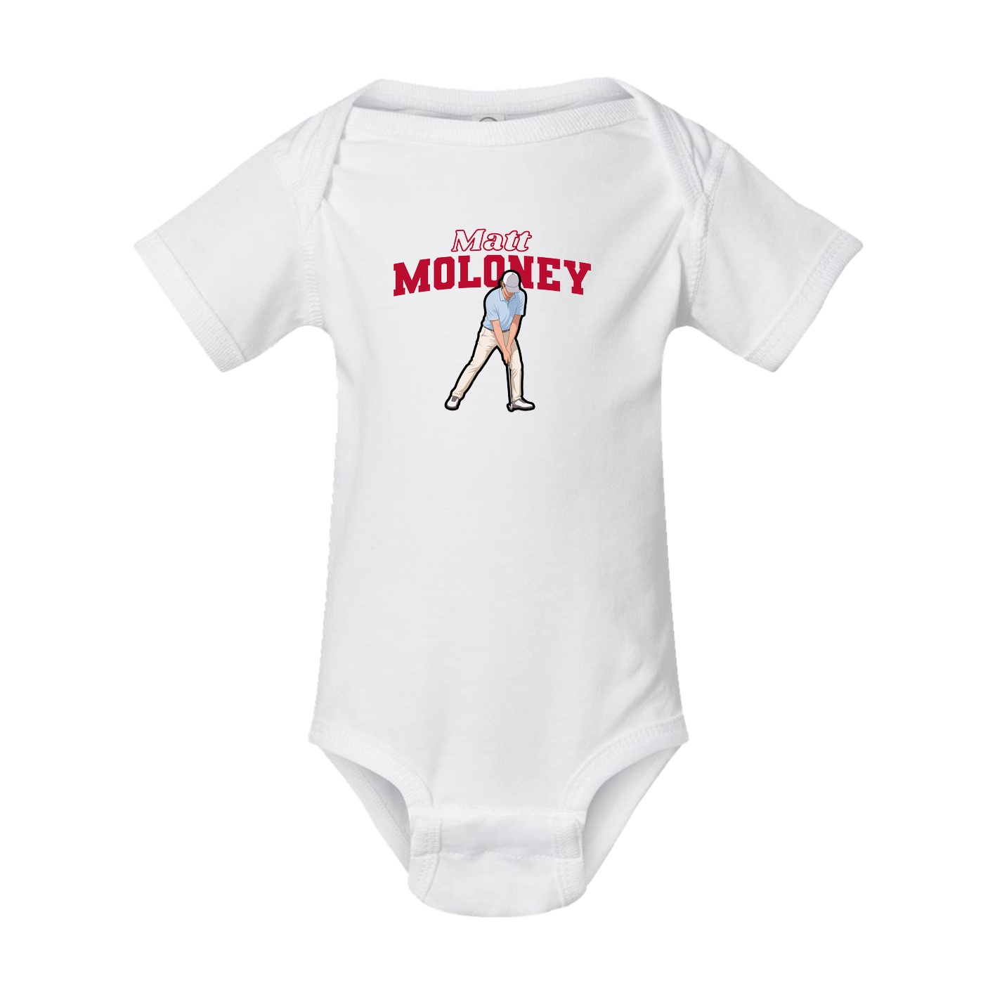 Baby Onesie — Name Arch in White
