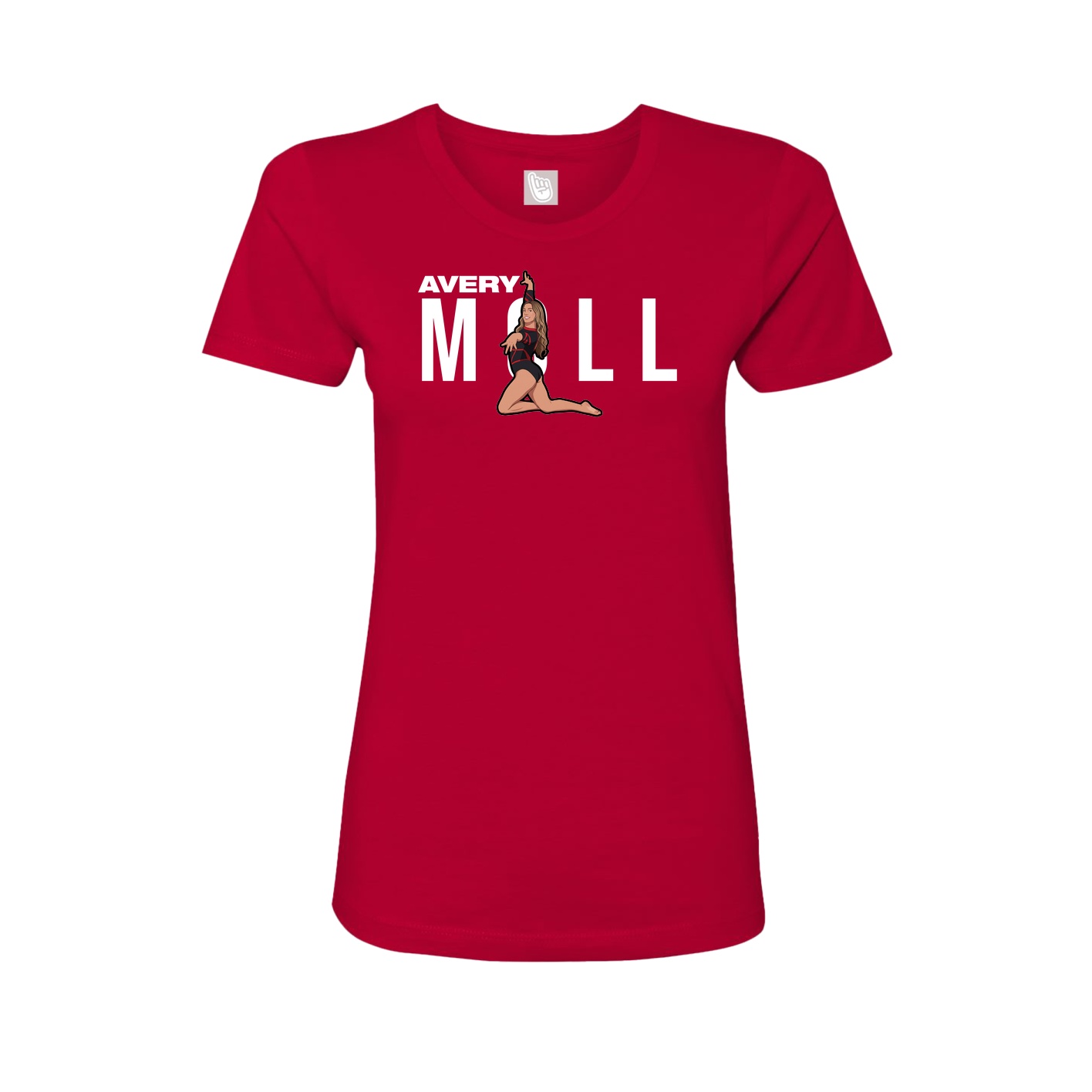 Fitted Women's Tee — Player Name in Red