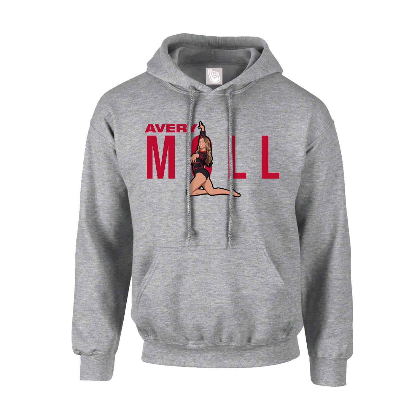 Youth Hoodie — Player Name in Grey