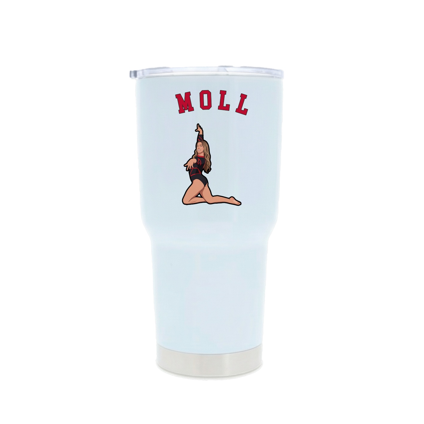 30oz Stainless Steel Tumbler — Shirsey Arch in White