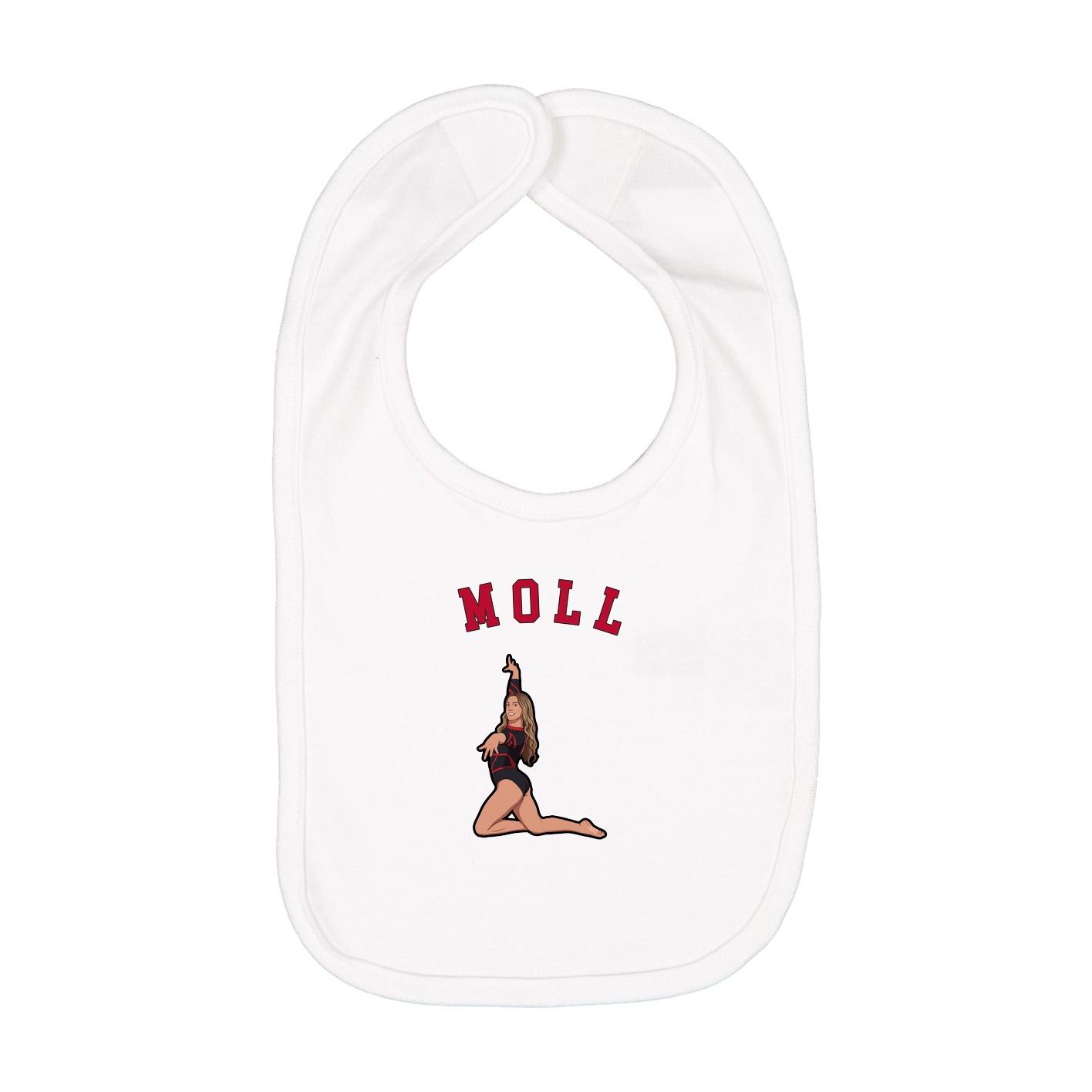 Infant Bib — Shirsey Arch in White