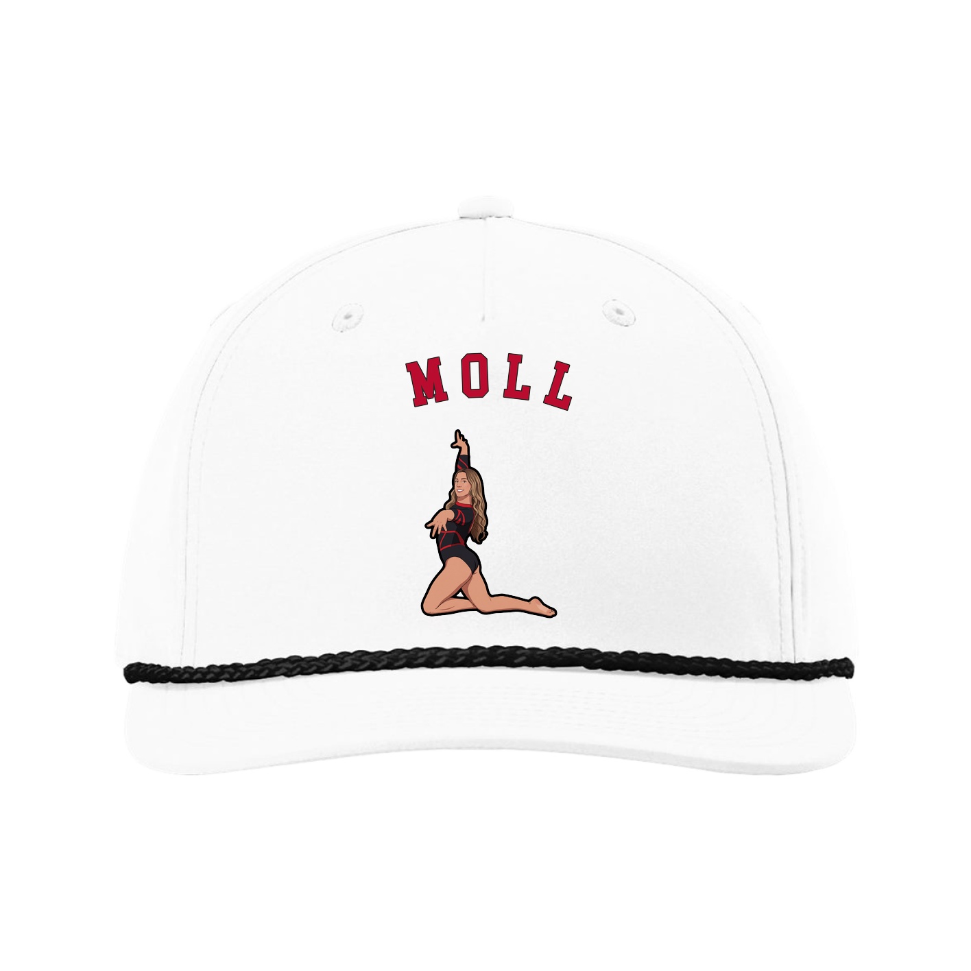 Five-Panel Classic Rope Cap — Shirsey Arch in White