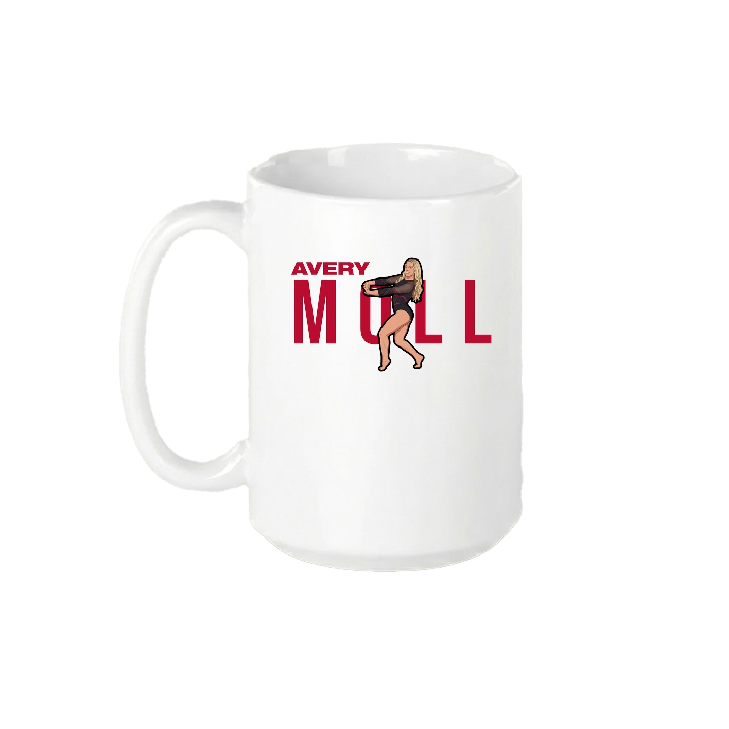 15oz Coffee Mug — Player Name in White