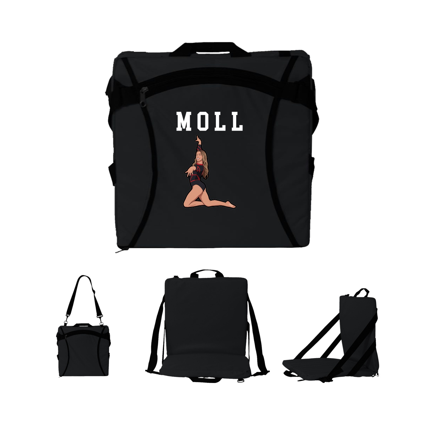 Folding Stadium Seat — Shirsey in Black
