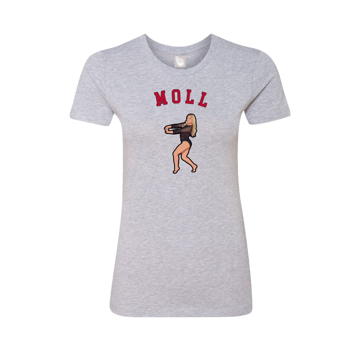 Fitted Women's Tee — Shirsey Arch in Grey