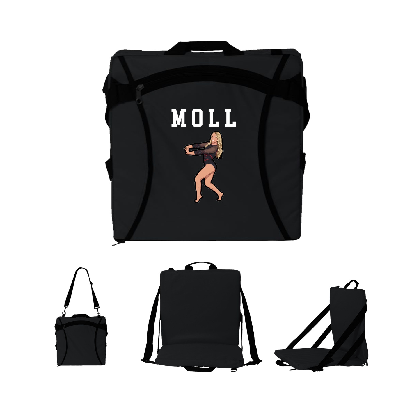 Folding Stadium Seat — Shirsey in Black
