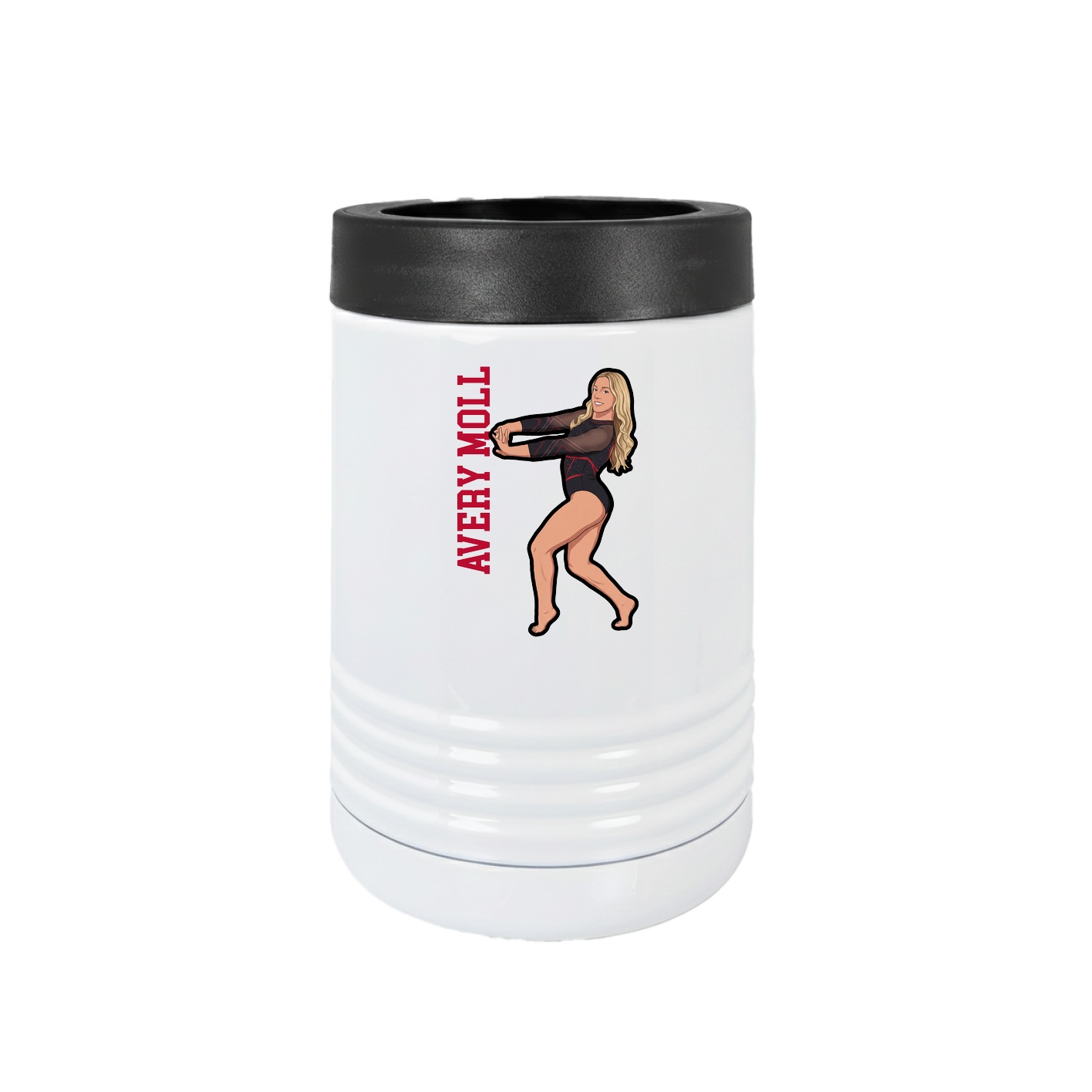 Beverage Holder — Name Vertical in White
