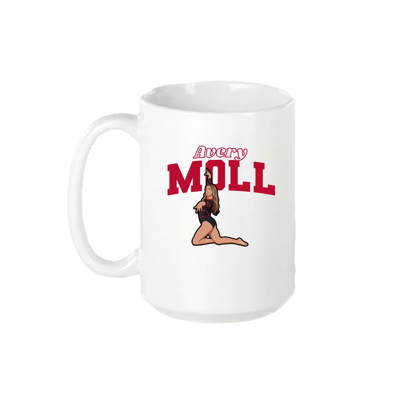15oz Coffee Mug — Name Arch in White