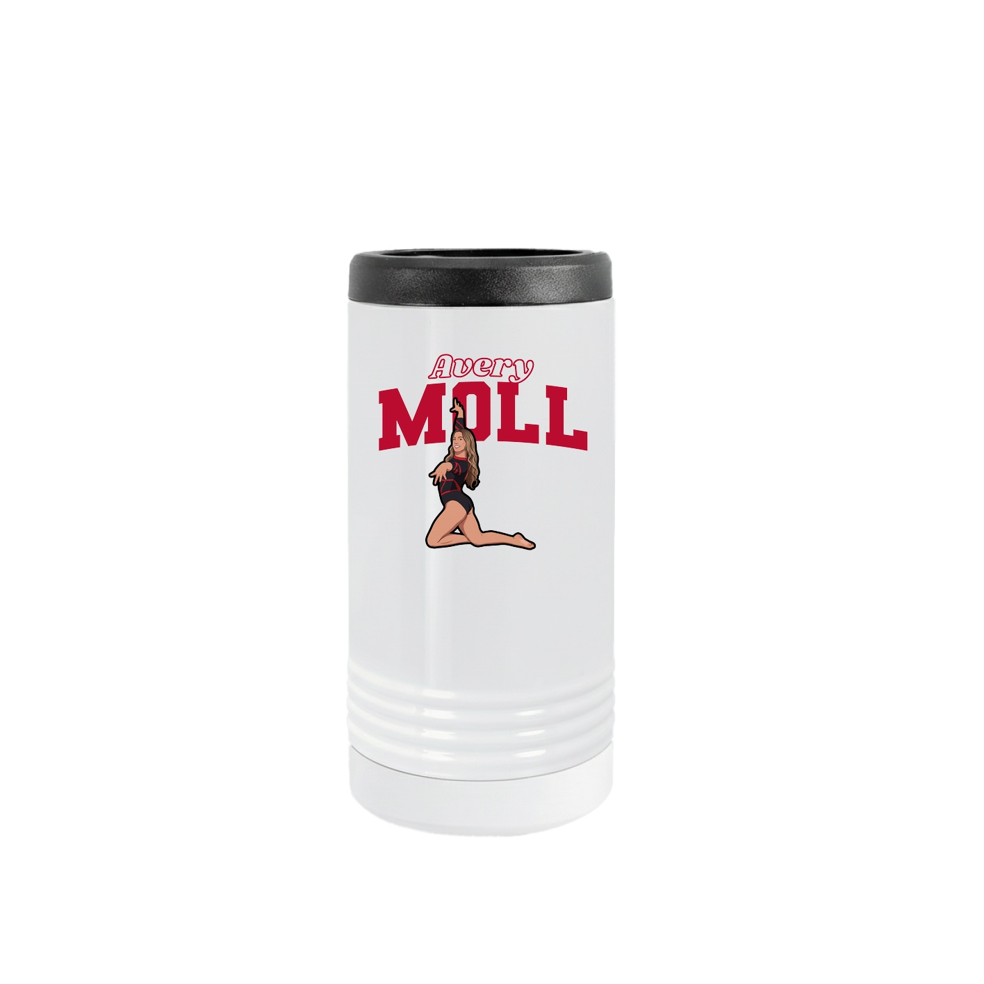 Slim Beverage Holder — Name Arch in White