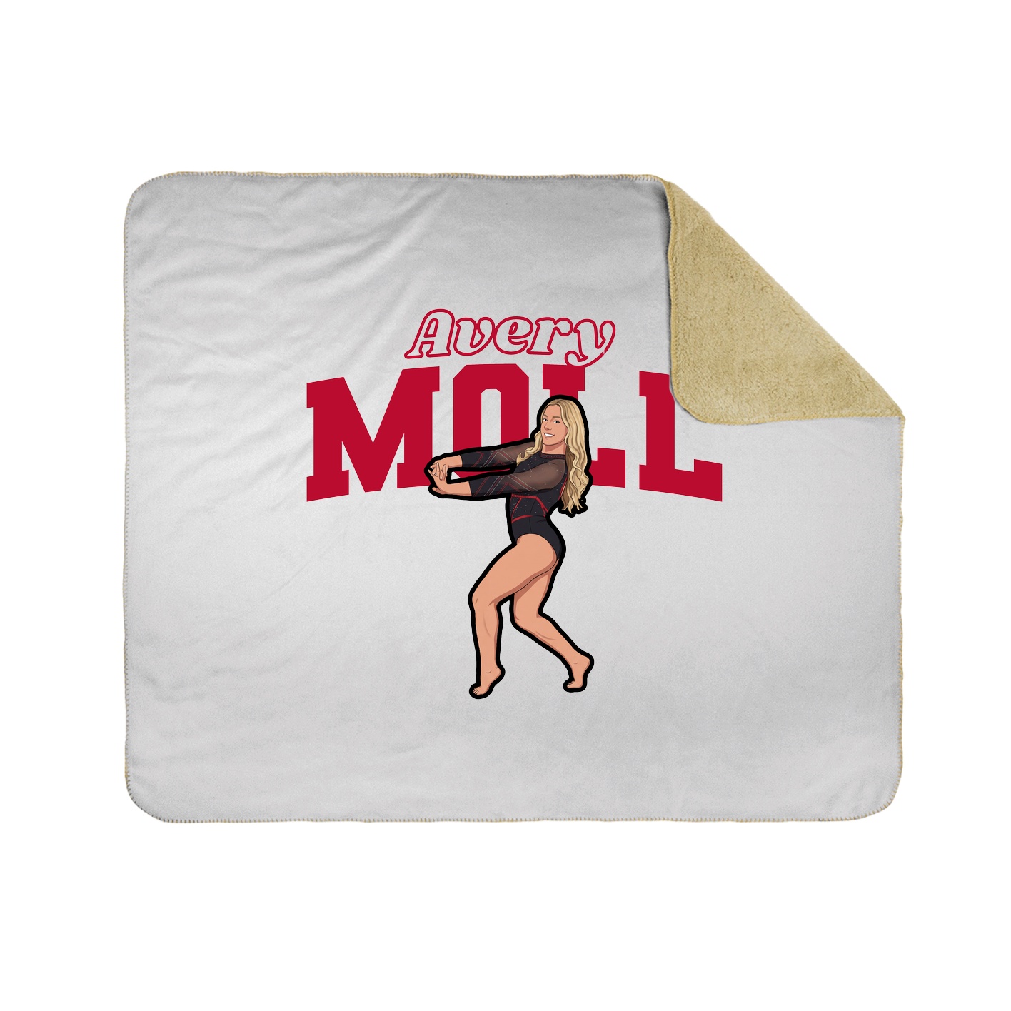 Throw Blanket — Name Arch in White