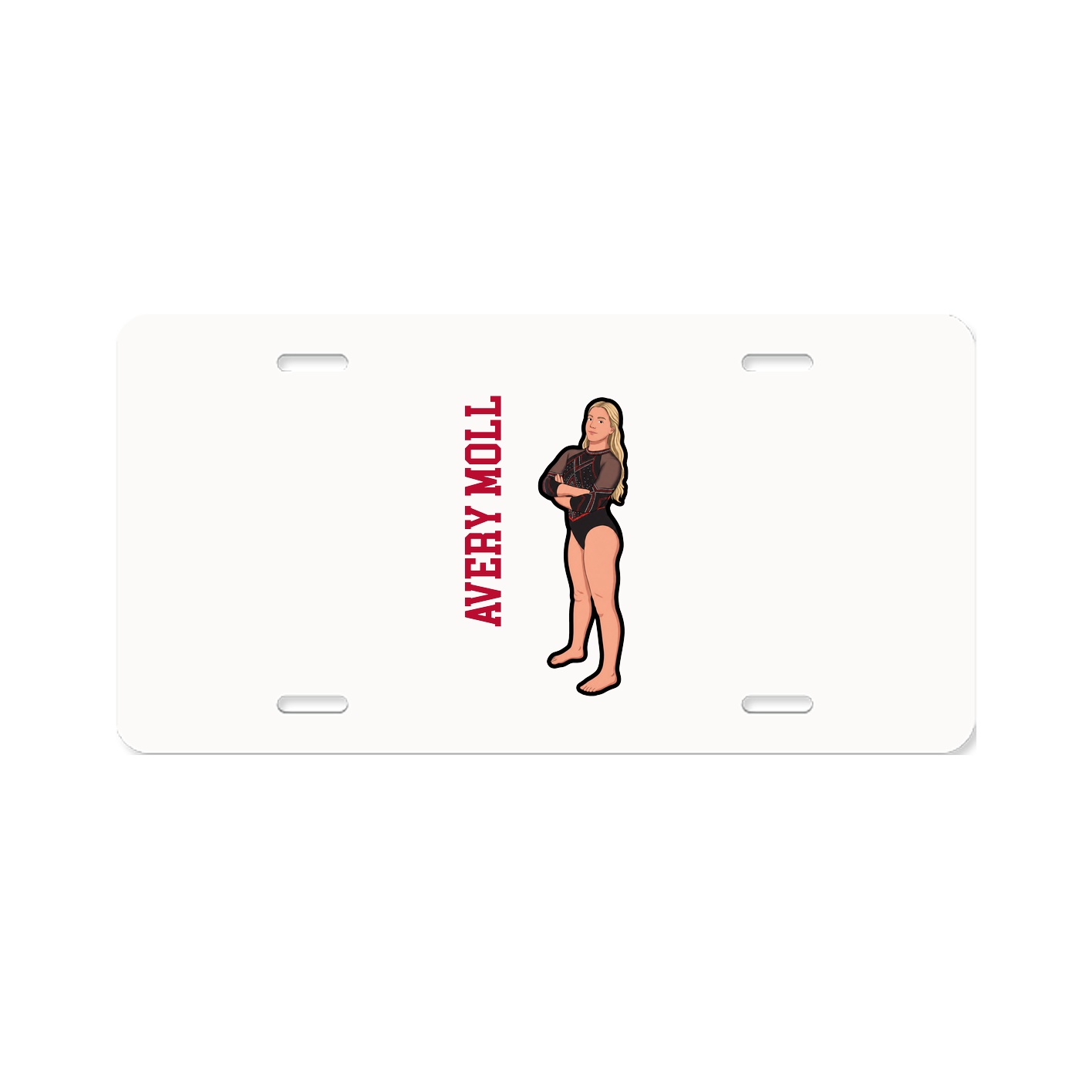 License Plate — Name Vertical in Classic