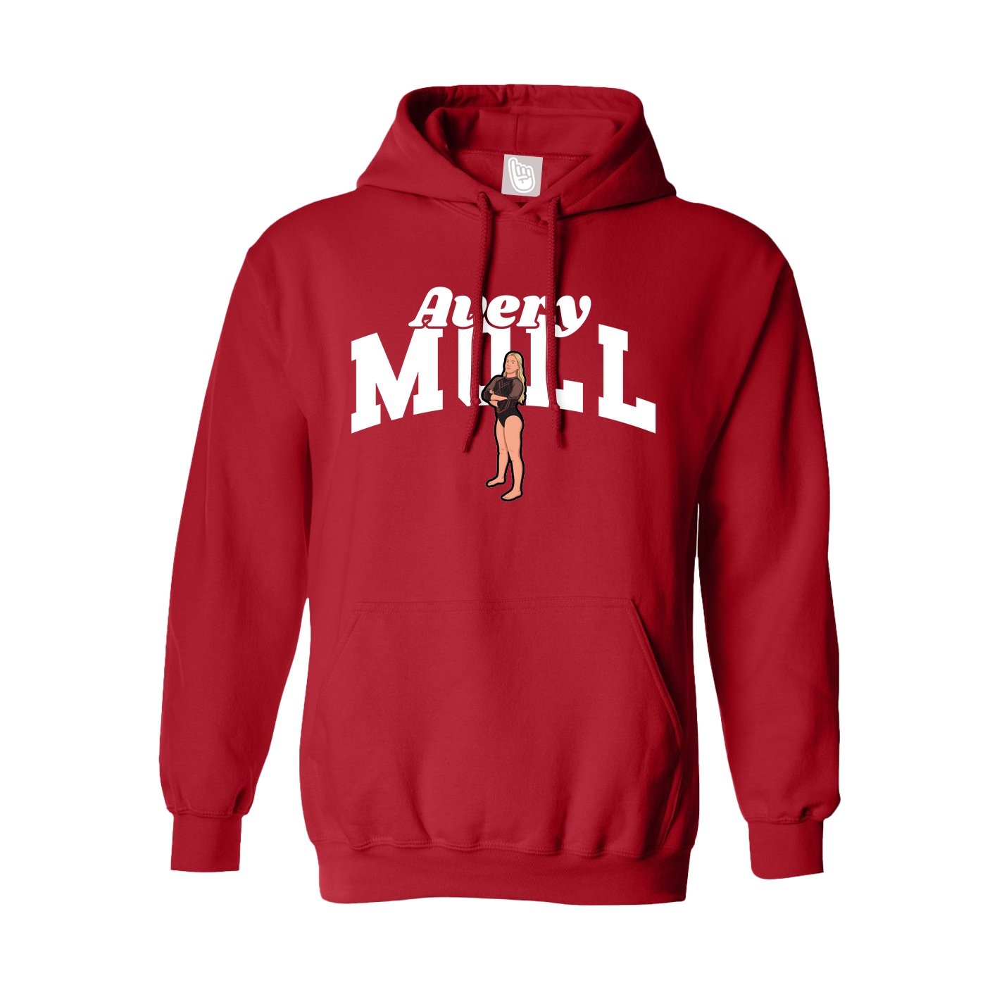 Youth Hoodie — Signature Arch in Red